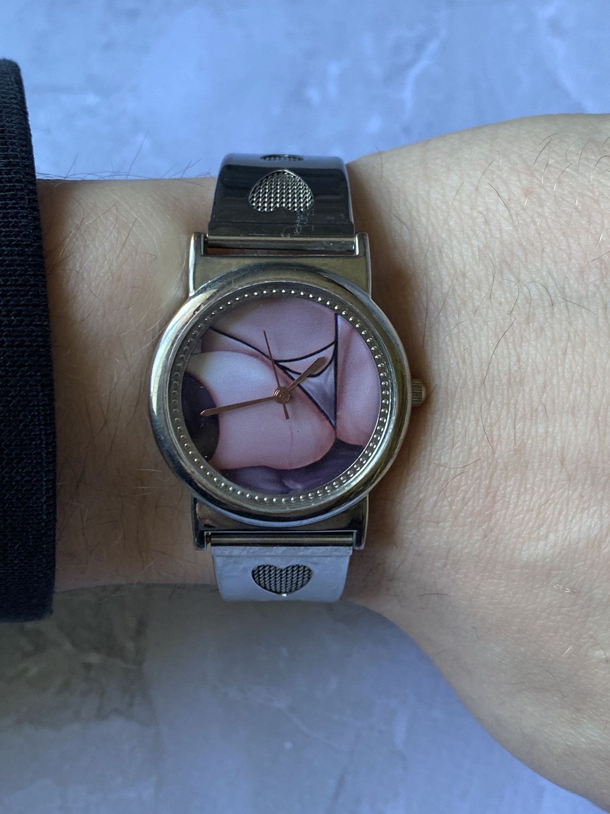 Jewelry × Vintage Sexy Girl Watch with Bold Dial and Mesh Bracelet Size ONE SIZE - 3 Thumbnail