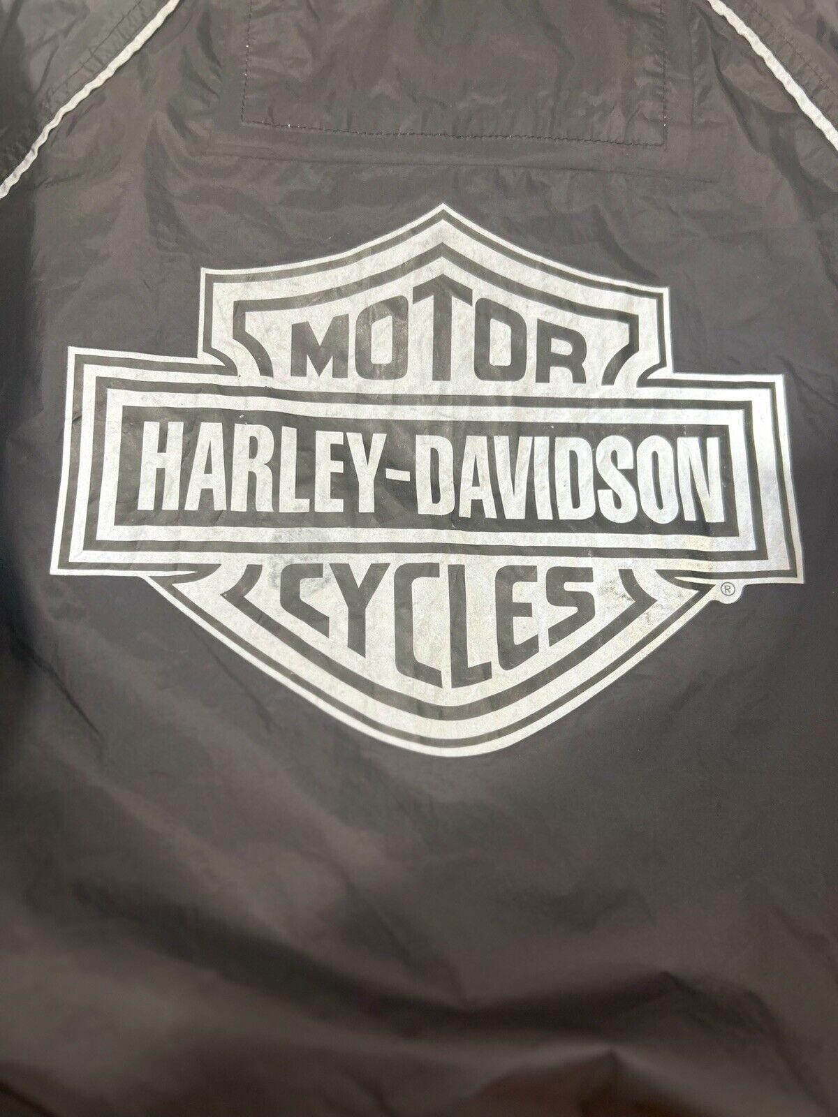 Designer Harley Davidson Hooded Full Zip Windbreaker Rain Jacket Size ONE SIZE - 3 Thumbnail