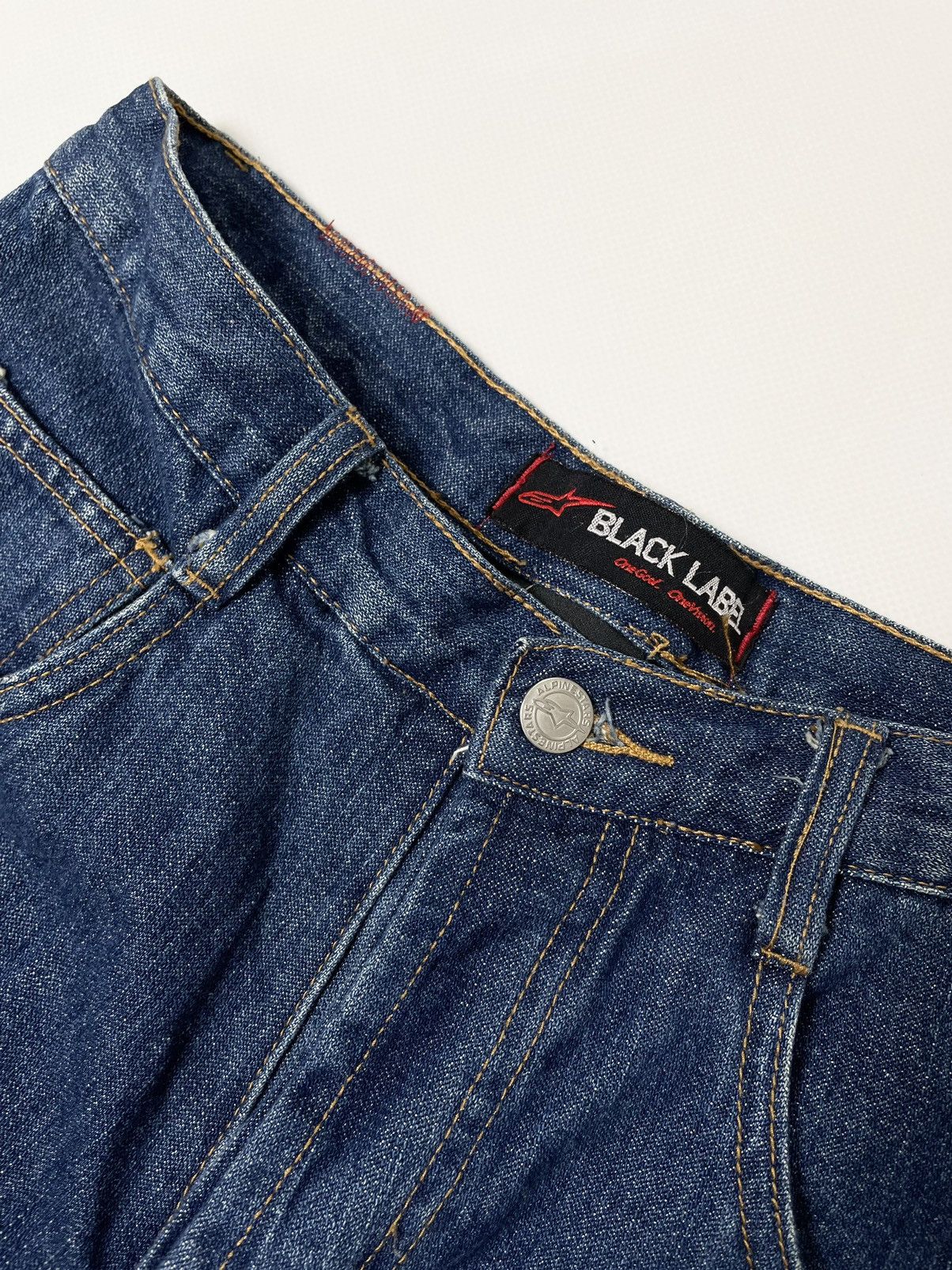 Alpinestars AlpineStars 💥 Blue Denim Y2K Racing Carpenter Work Jeans Size 28" / US 6 / IT 42 - 8 Thumbnail