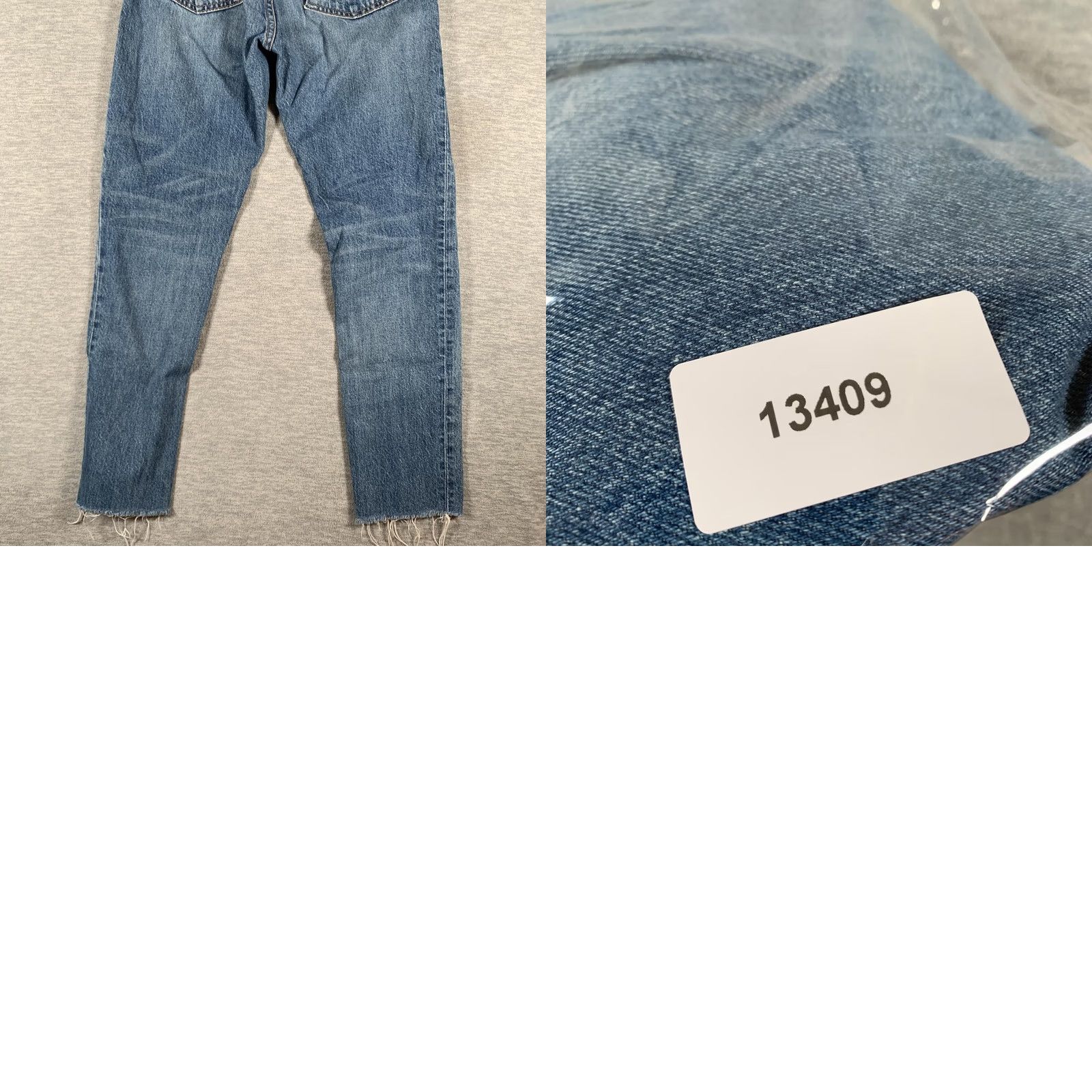 RE/DONE VINTAGE RE/DONE Jeans Womens 25 Blue Medium Wash High Rise Ankle Crop Raw Hem USA Size 42" / US 20 - 10 Thumbnail