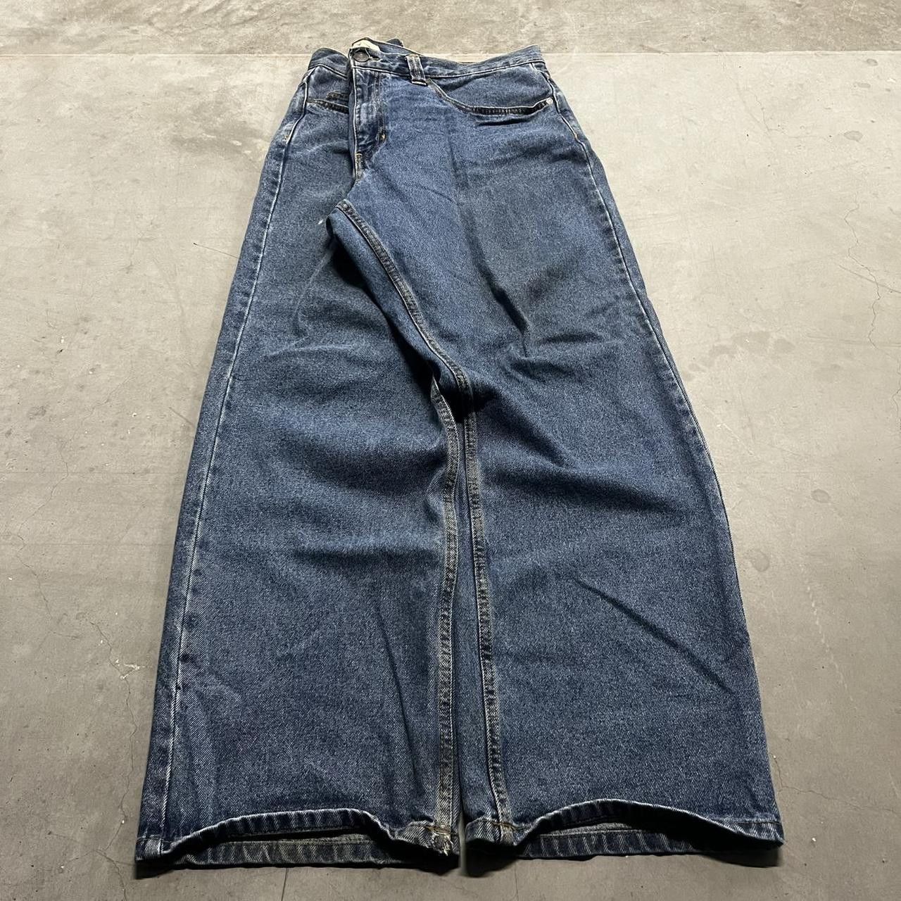 Japanese Brand × Vintage Vintage Y2K Super Baggy Wideleg Meidum Wash Denim Jeans! Size US 38 / EU 54 - 3 Thumbnail