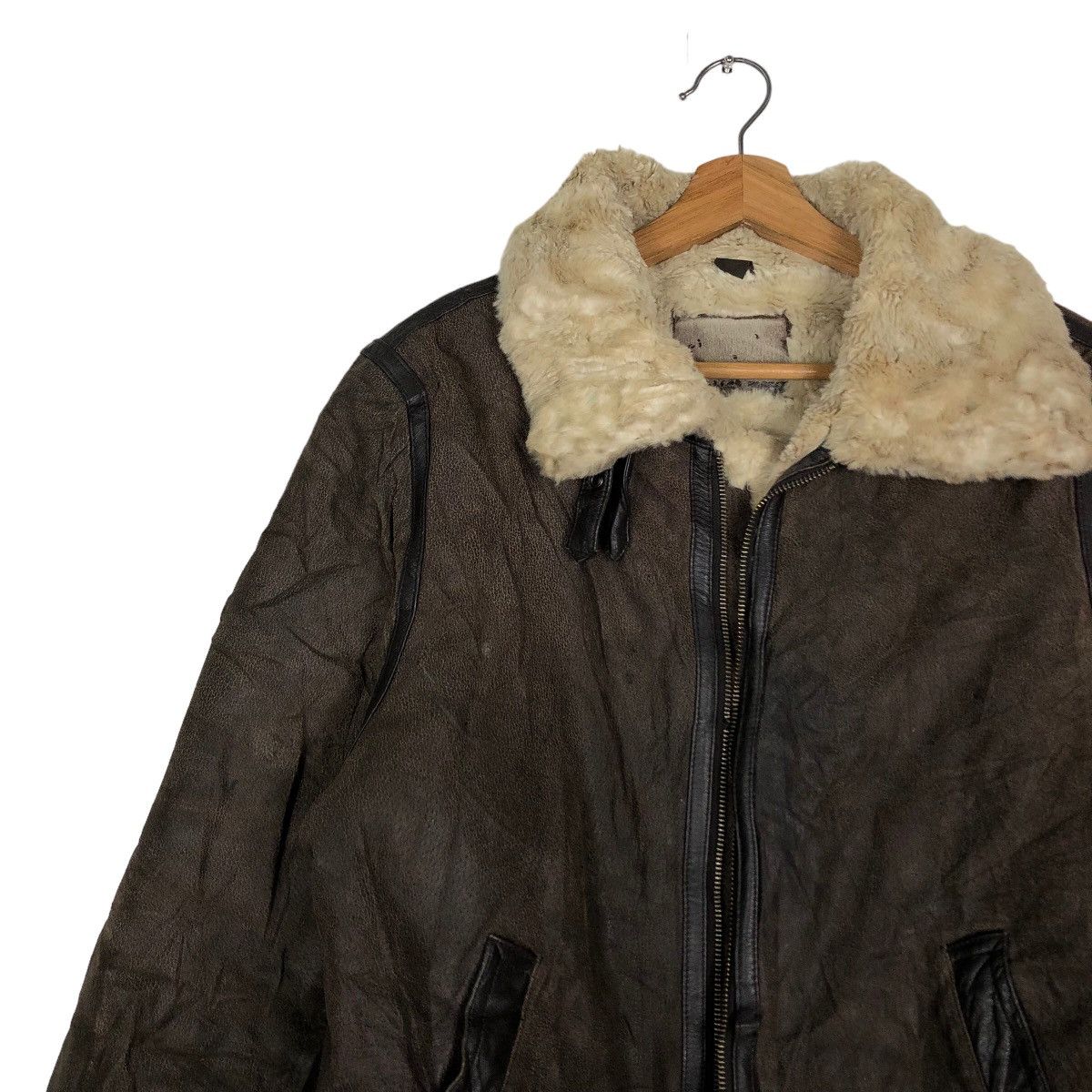 Japanese Brand 🔥Vtg Shearling Leather Jacket B 3 Military Collections Size US M / EU 48-50 / 2 - 7 Thumbnail