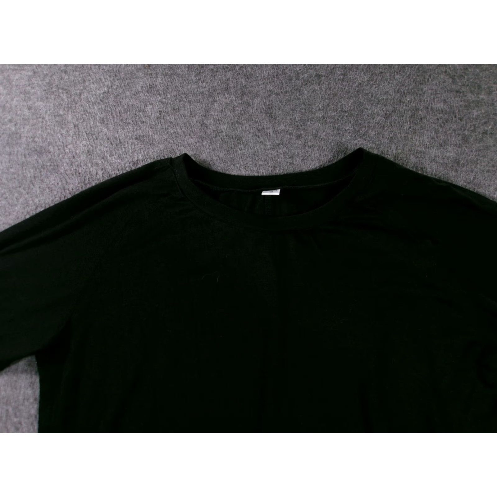 Layer 8 ELGOGY Shirt Women L Black Long Sleeve Scoop Neck Stretch Tunic Slim Fit Top Size L / US 10 / IT 46 - 2 Thumbnail