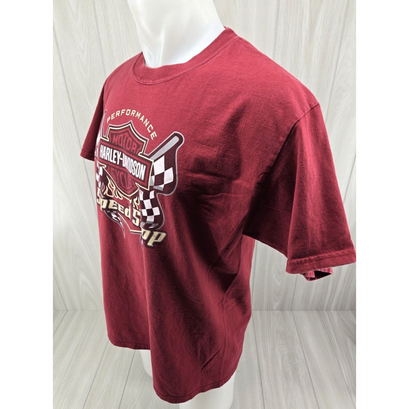 Harley Davidson Harley-Davidson Shirt Mens L Red Biker Beach House Shallotte NC 90s ? Size US L / EU 52-54 / 3 - 4 Thumbnail