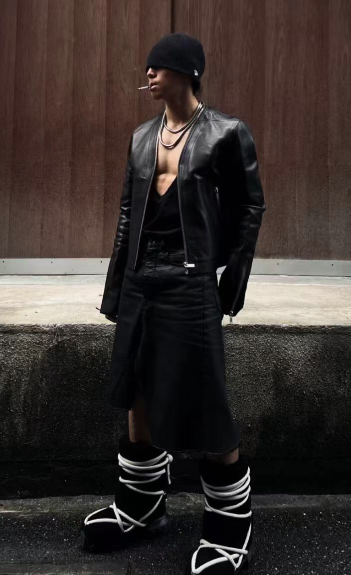 Rick Owens RICK OWENS KLAUS V-neck leather jacket 2412-Nextarrow Size US S / EU 44-46 / 1 - 6 Thumbnail