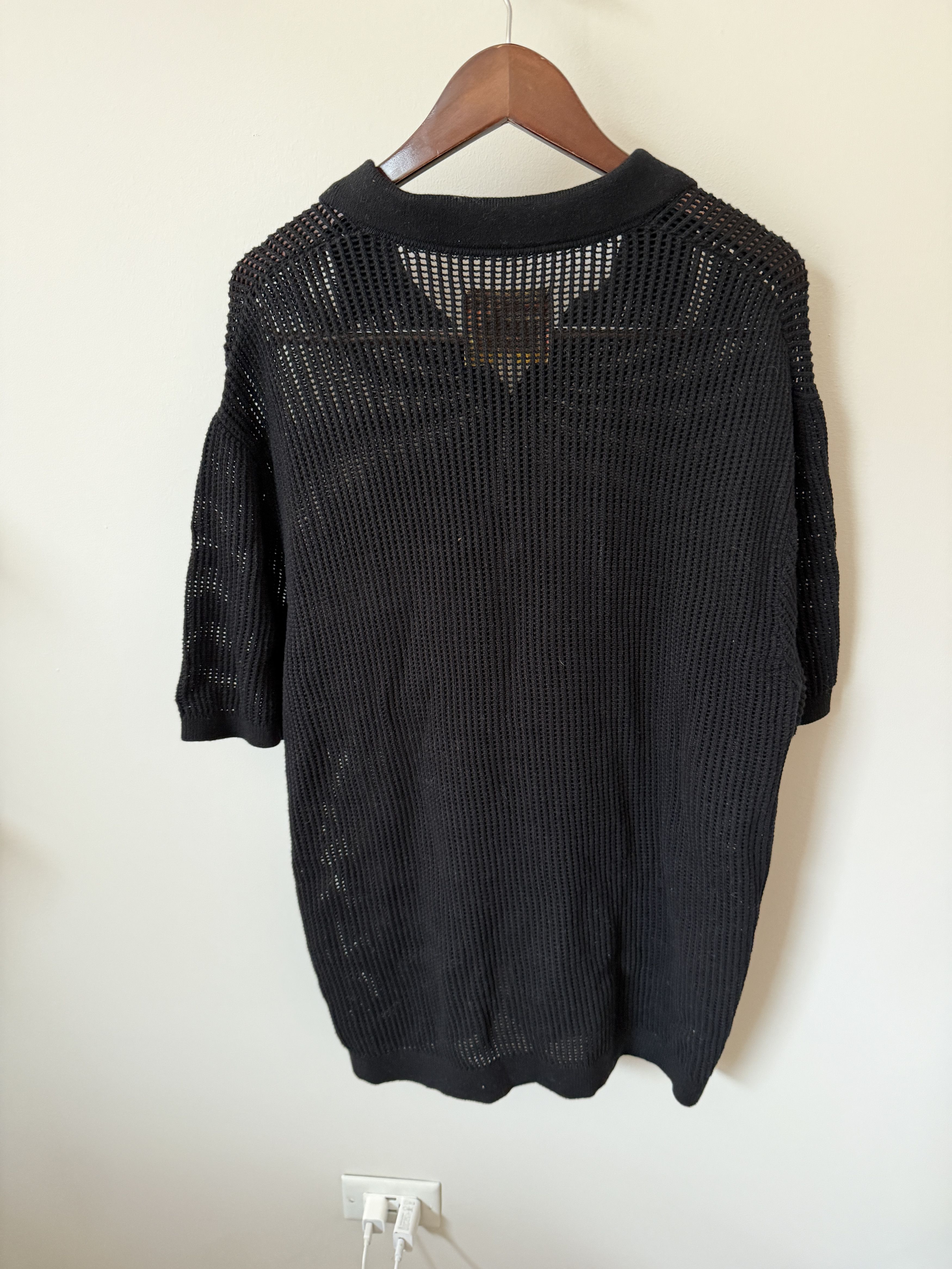 Aime Leon Dore Mesh Knit Polo Black Size US XXL / EU 58 / 5 - 6 Thumbnail