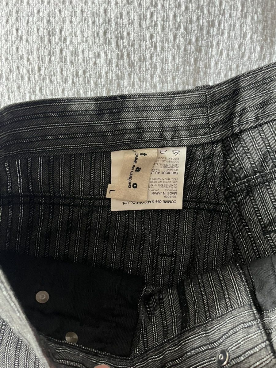 Comme des Garcons tao Comme des Garçons A/W 2008 metallic pinstripe trousers Size 28" / US 6 / IT 42 - 3 Thumbnail