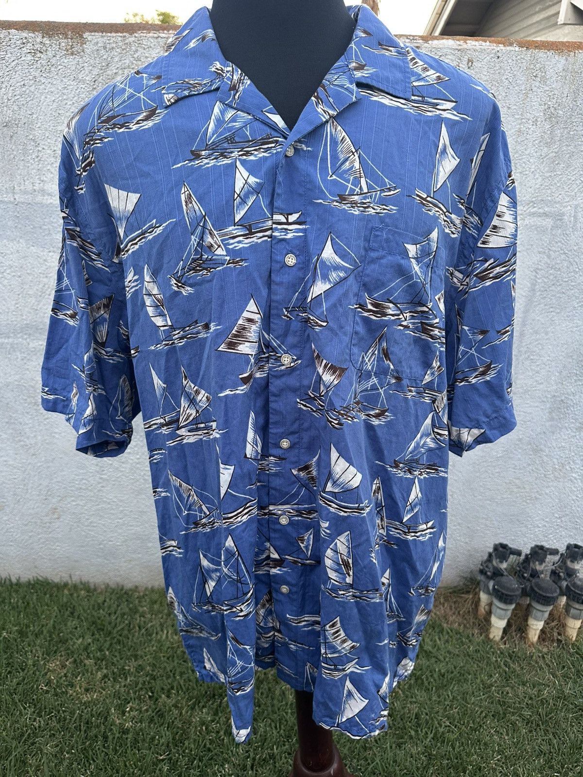 Reyn Spooner PreOwned Reyn Spooner Hawaiian Print Full Button Men's XXL Size US XXL / EU 58 / 5 - 1 Thumbnail