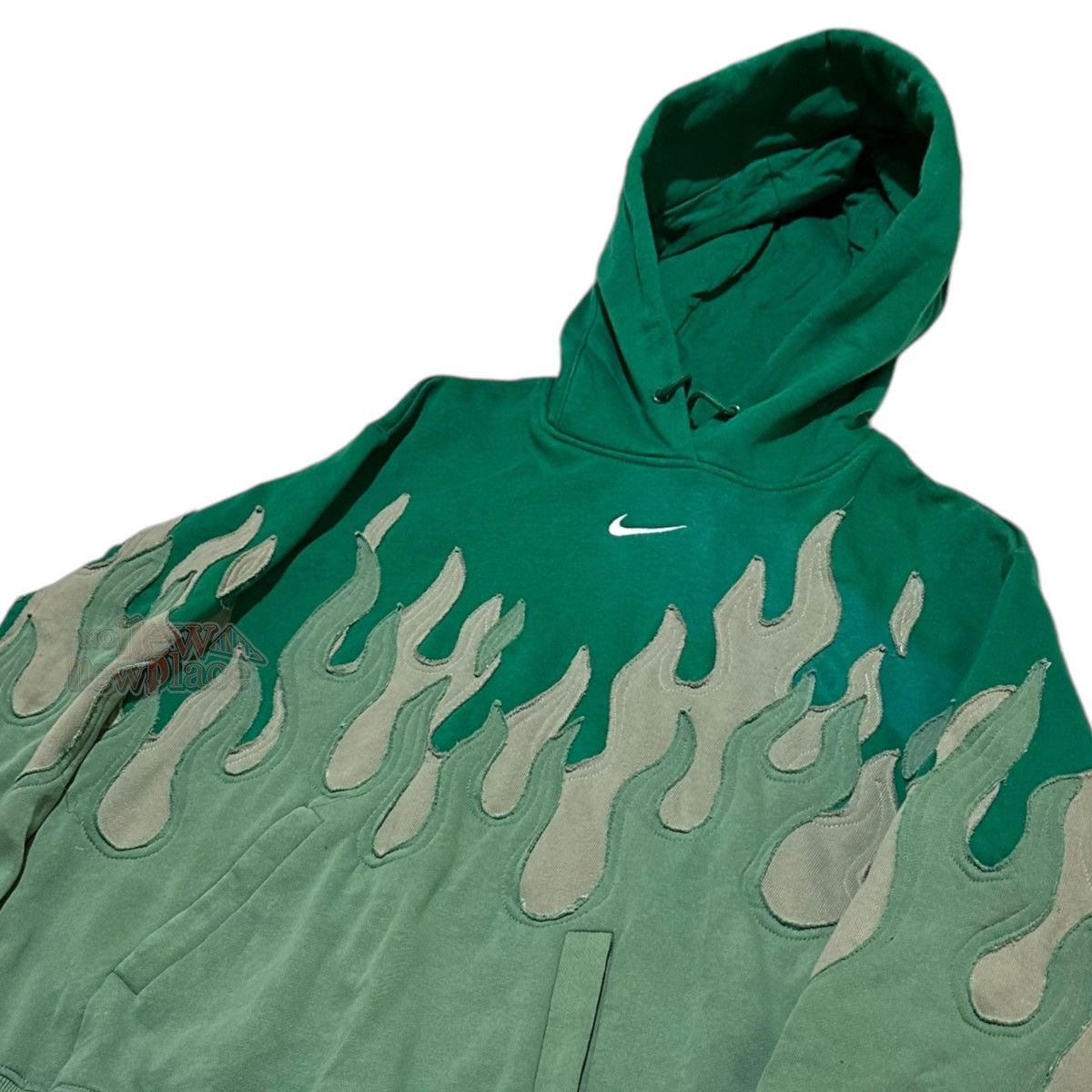 Nike Nike Center Hoodie Double flame green “Spiegel” 589 Reworked Size US M / EU 48-50 / 2 - 6 Thumbnail
