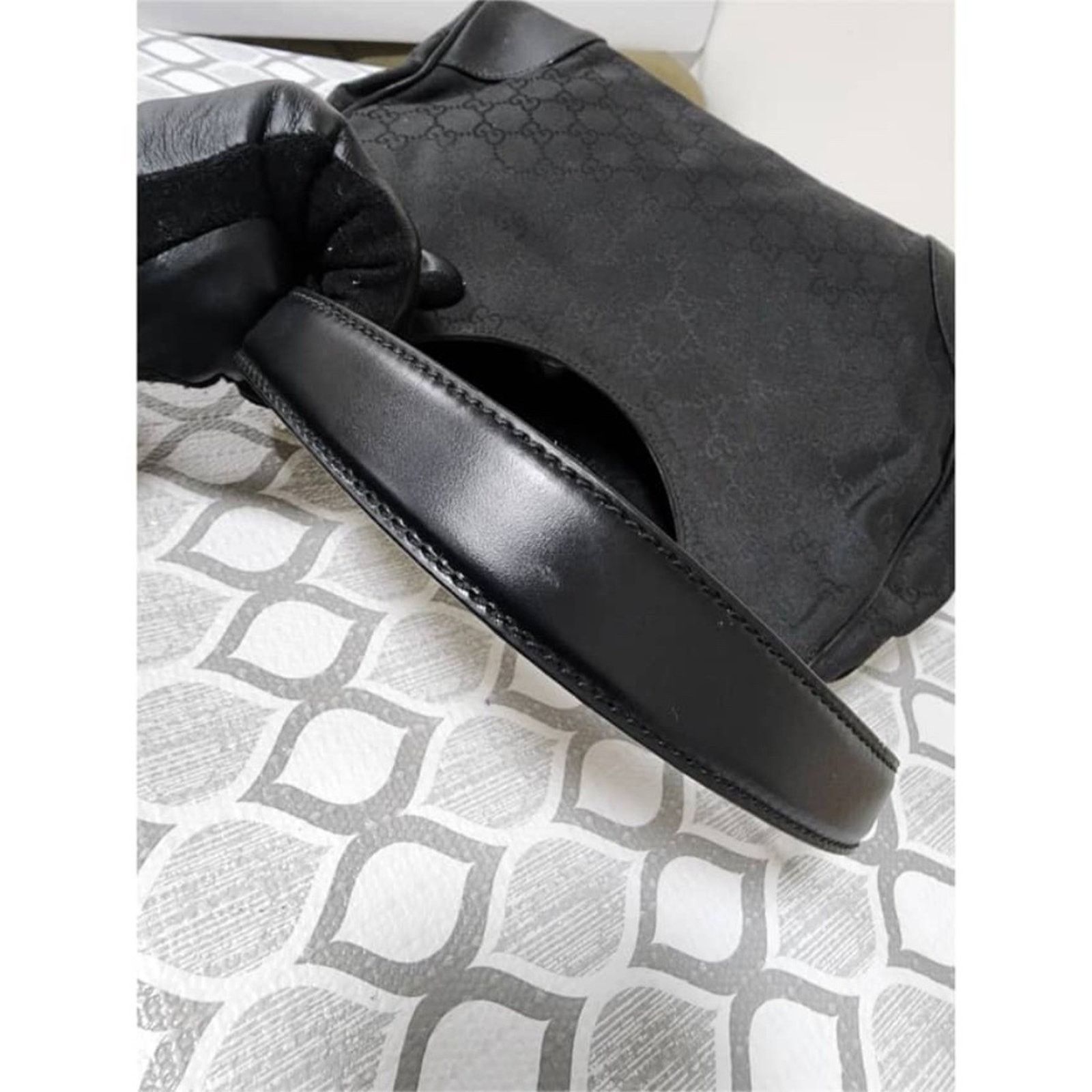 Gucci Authentic Gucci GG Canvas Leather 2way Shoulder Bag Black Size ONE SIZE - 6 Thumbnail