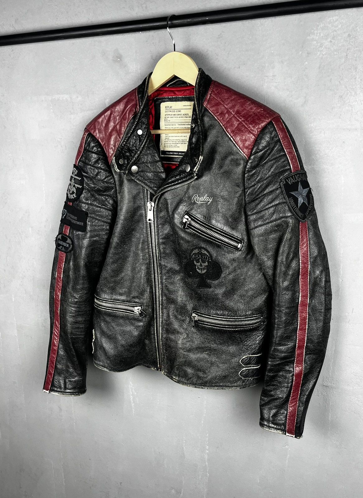 Replay Replay racing leather jacket size L y2k Size US L / EU 52-54 / 3 - 3 Thumbnail