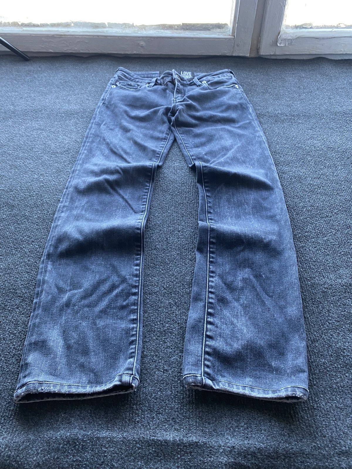 Love Moschino 🔥Love Moschino Gray Heart Logo Women Jeans 27 goth emo alt Size 27" / US 4 / IT 40 - 15 Thumbnail