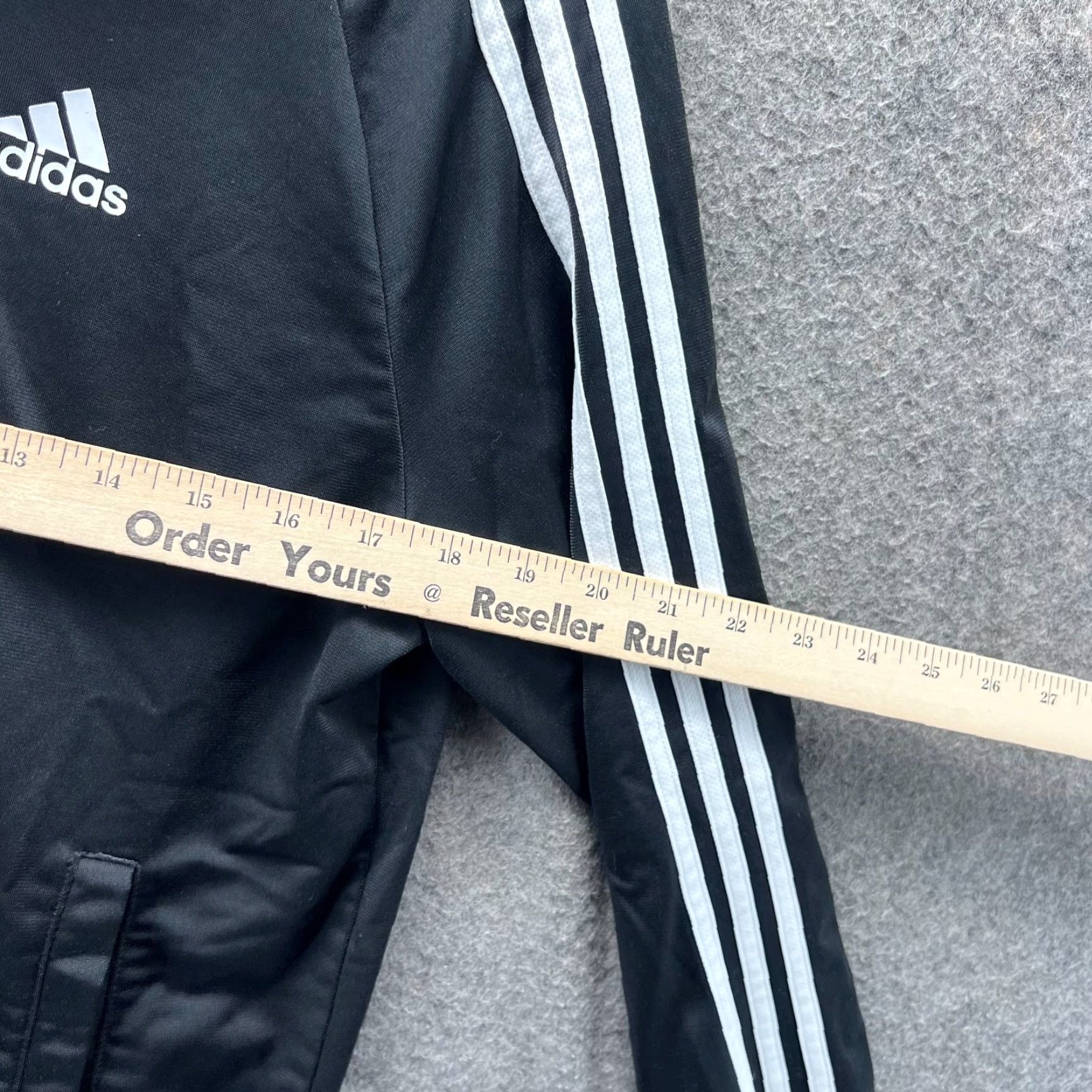 Adidas VINTAGE adidas Track Jacket Mens Medium Black Zip Up 3 Stripe Retro Trefoil Firebird Size US M / EU 48-50 / 2 - 4 Thumbnail