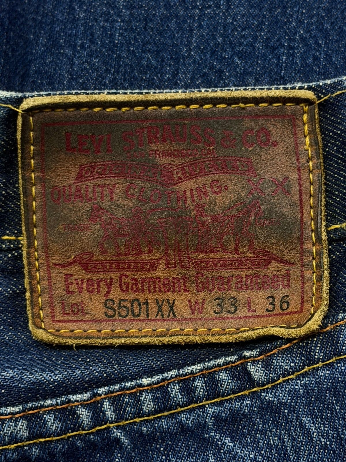 Levi's Vintage Clothing Vintage 00s Levi’s LVC S501XX Big E | Selvedge Denim U.S.A Size US 31 - 17 Thumbnail