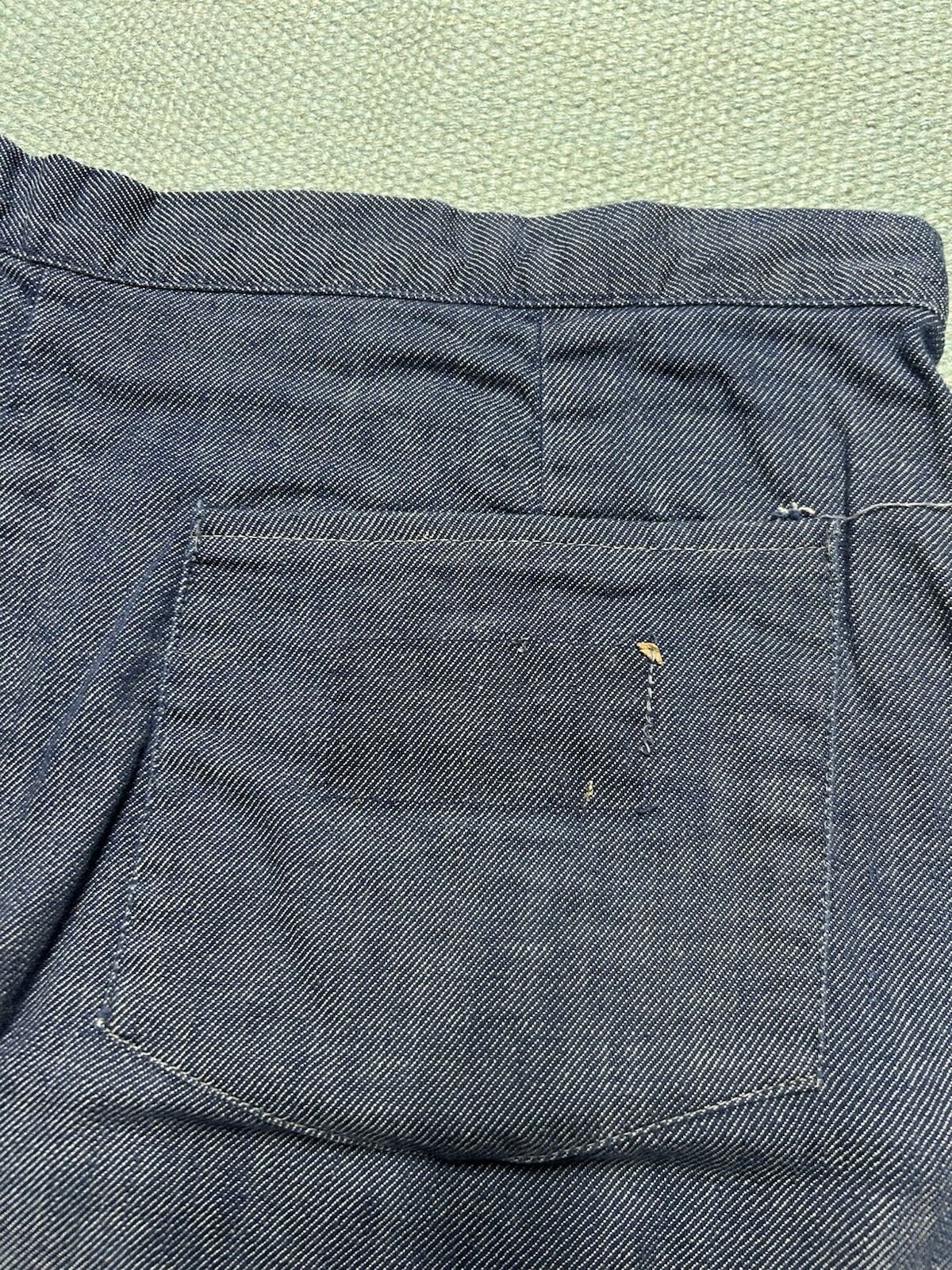 Vintage Vtg 50s denim side zip jean women pedal pushers farm worn 36 Size 36" / US 14 / IT 50 - 7 Thumbnail