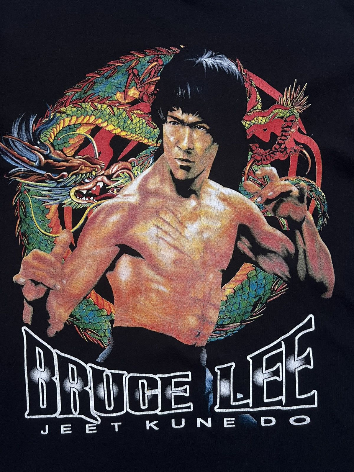 Vintage Vintage Bruce Lee Dragon Japanese T-shirt Y2K 90s Size US XL / EU 56 / 4 - 5 Thumbnail