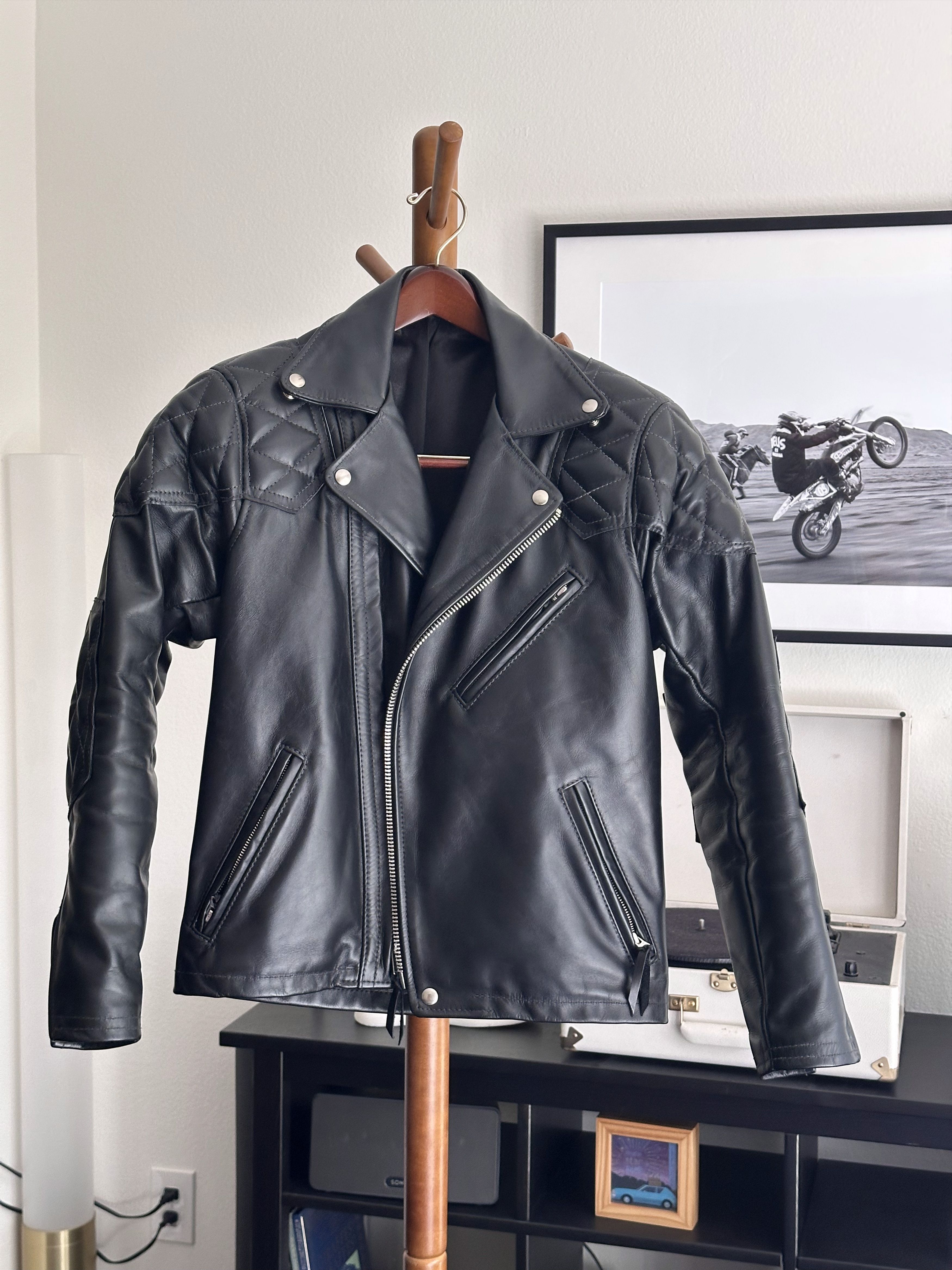 Langlitz Leathers - Cascade Moto Biker Jacket - Blk Calfskin