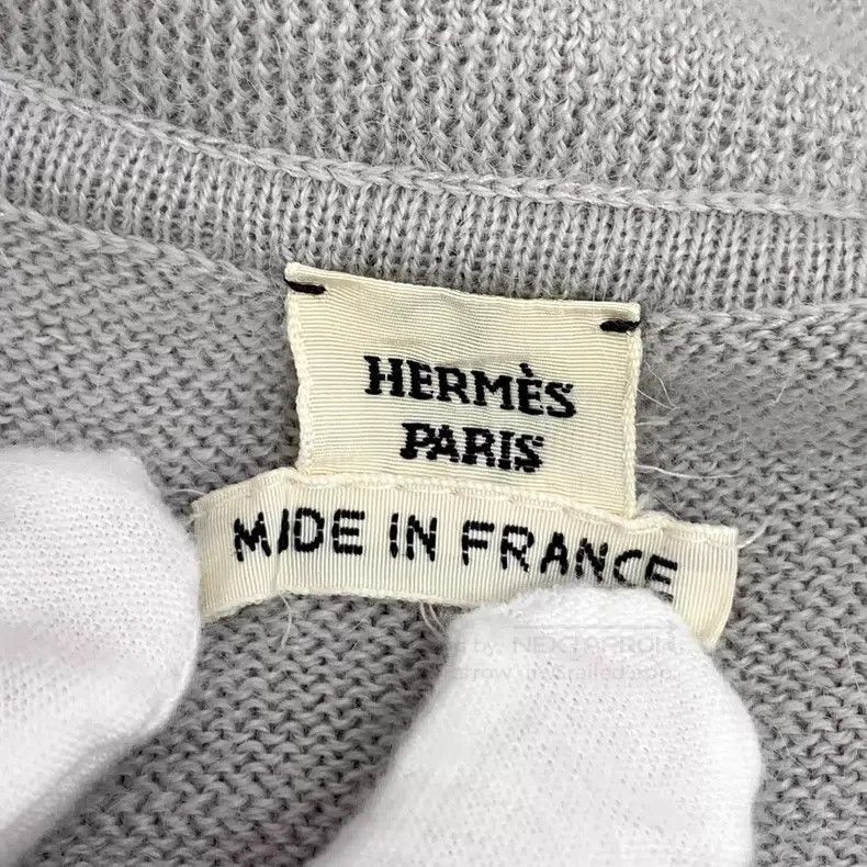 Hermes Hermes Gray silk blend pattern print alpaca wool high neck Size XS / US 0-2 / IT 36-38 - 5 Thumbnail