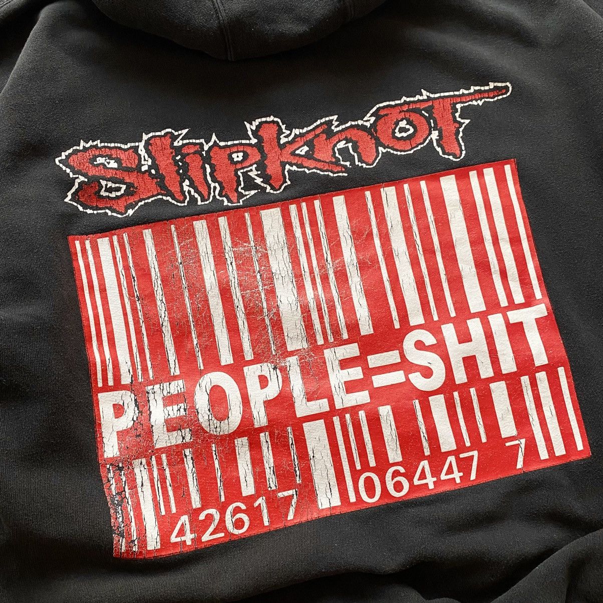 Band Tees 90s Slipknot People=Shit Big Logo Distressed Faded Hoodie Size US XL / EU 56 / 4 - 3 Thumbnail