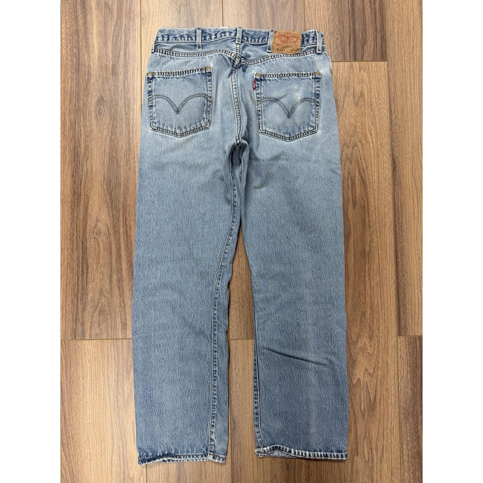 Levi's Levi's 501xx Jeans Mens Size 38x36 (32x30.5) Light Wash Deni Size US 38 / EU 54 - 2 Thumbnail