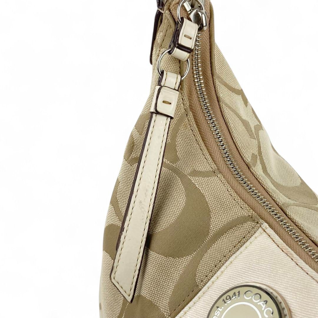 Coach Coach - Brown Leather Hobo Medium Signature Shoulder Bag Size ONE SIZE - 7 Thumbnail
