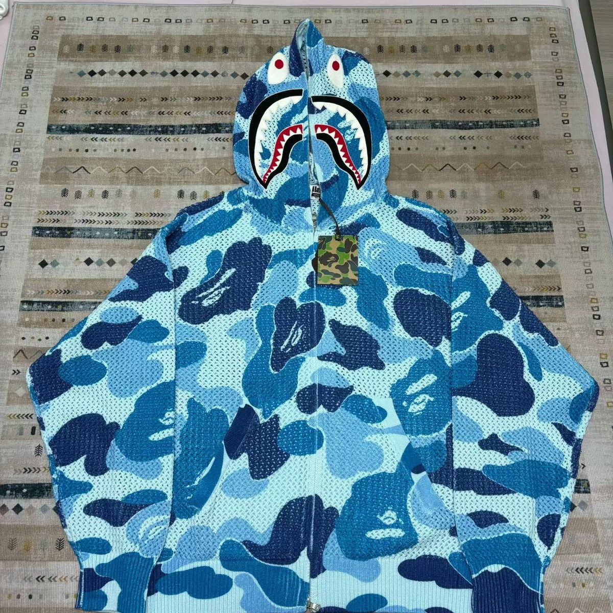 Bape COLOR CAMO SHARK FULL ZIP HOODIE Size US XL / EU 56 / 4 - 1 Thumbnail