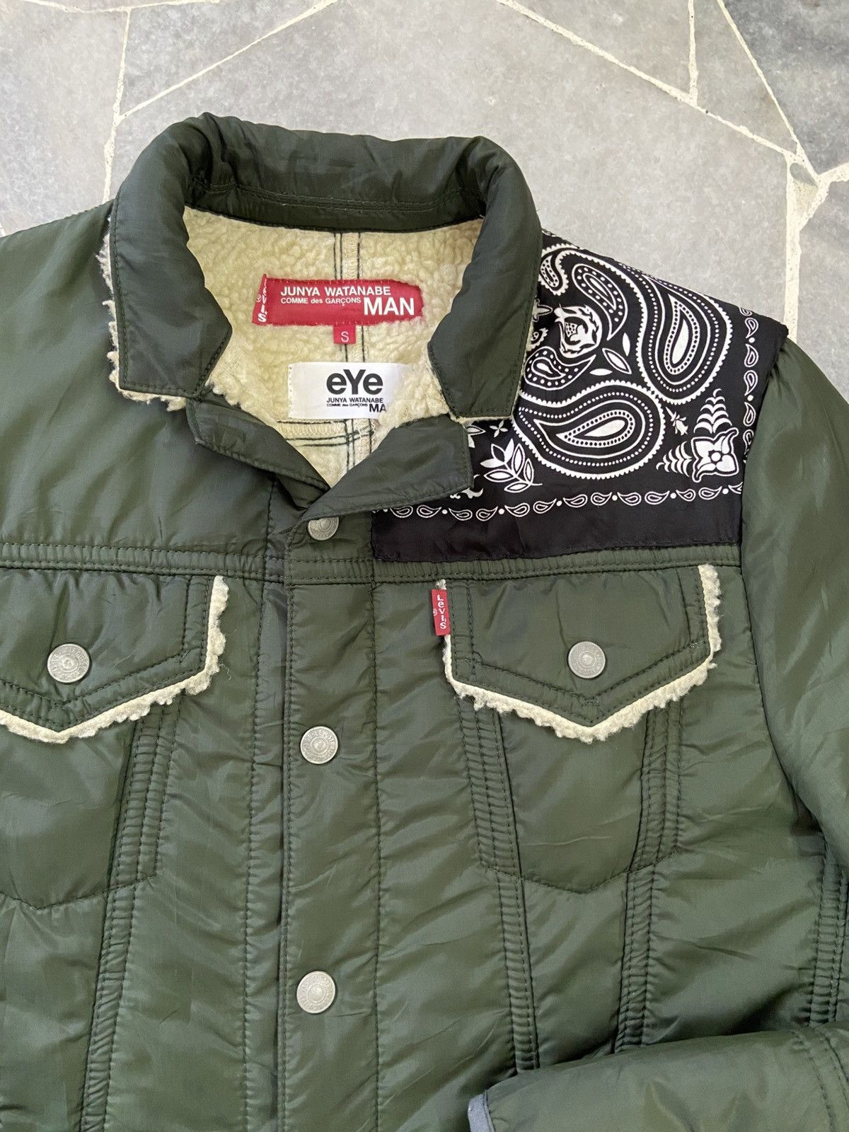 Comme des Garcons Junya Watanabe x Levis AD2008 Quilted Trucker Jacket Size US S / EU 44-46 / 1 - 8 Thumbnail