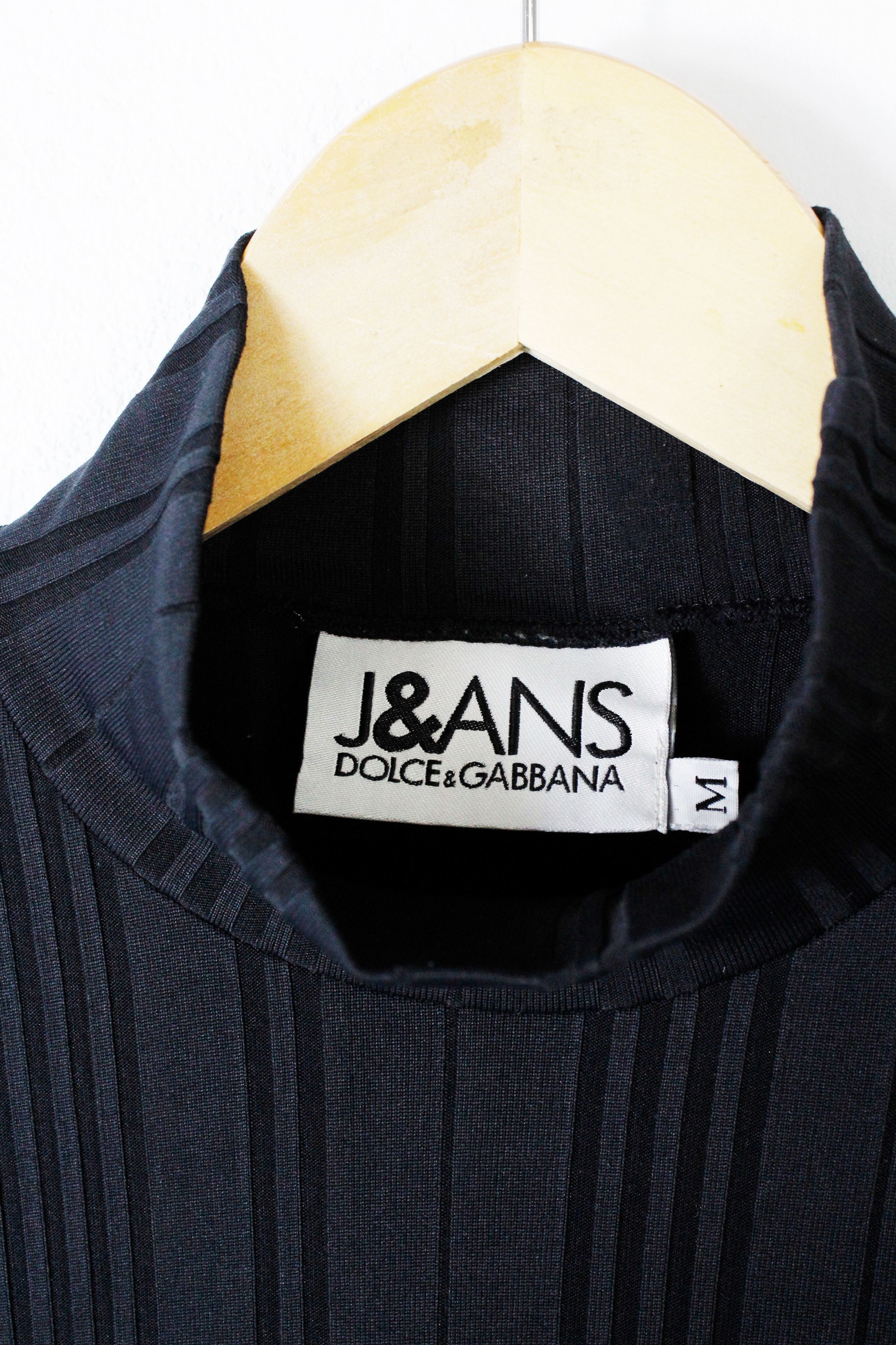 Dolce & Gabbana Womens Dolce & Gabbana Black Ribbed High Mock Neck Sweater Size M / US 6-8 / IT 42-44 - 4 Thumbnail