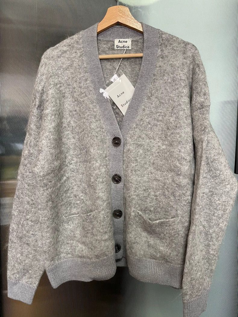 Acne Studios Acne Studios A solid grey soft and sticky mohair and wool Size L / US 10 / IT 46 - 1 Thumbnail