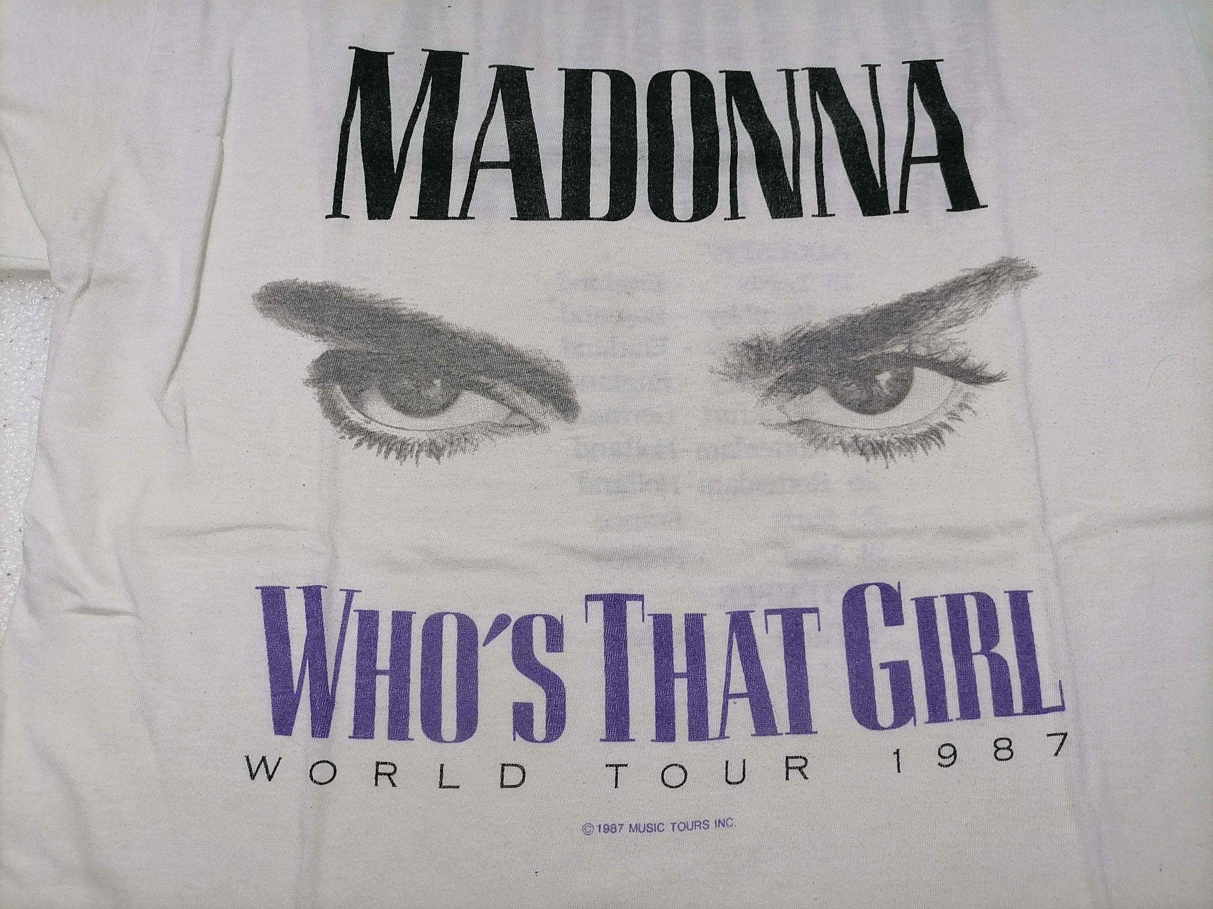 Band Tees Rare Vintage Tee MADONNA , Who's that Girl 1987 Size L / US 10 / IT 46 - 1 Thumbnail