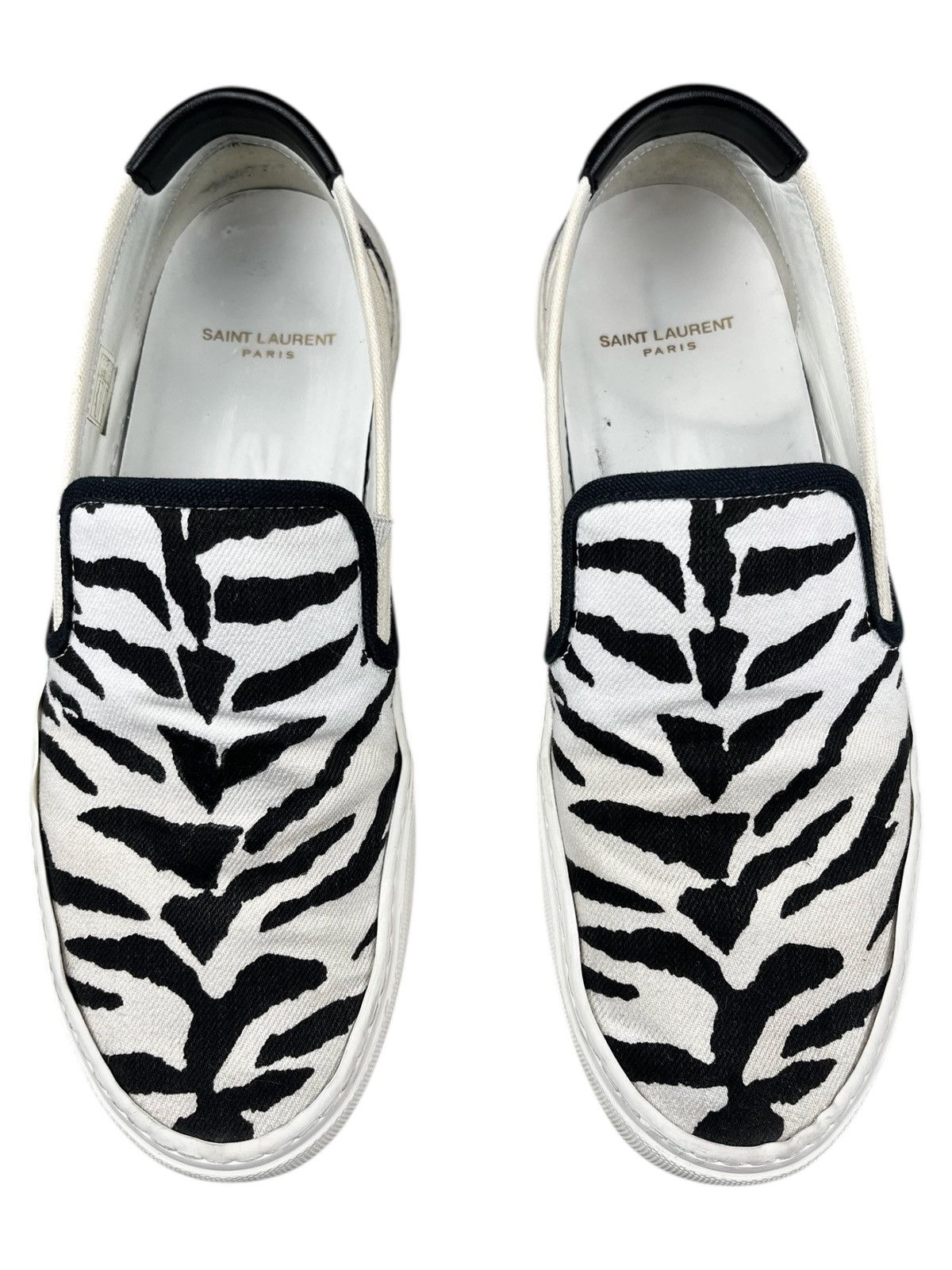 Saint Laurent Paris Saint Laurent Paris Venice Zebra Slip On Sneakers Babycat Size US 9 / EU 42 - 1 Thumbnail