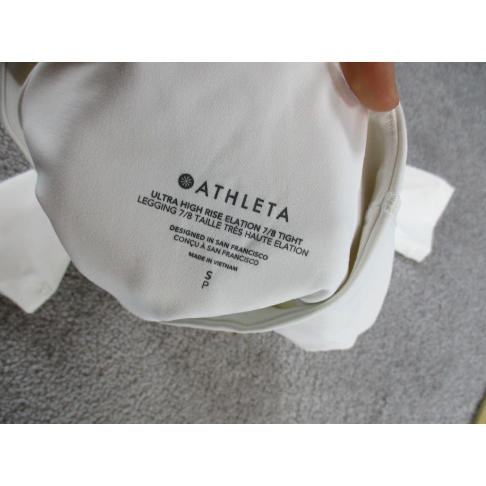 Athleta VINTAGE Athleta Leggings Womens Small Ultra High Rise Elation 7/8 White Yoga Gym * Size 28" / US 6 / IT 42 - 7 Thumbnail
