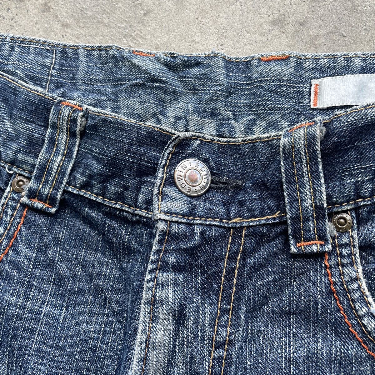 Edwin × Japanese Brand × Jean W35 Vintage Edwin XV-S Faded BAGGY Distressed Jeans Pants Size US 35 - 6 Thumbnail