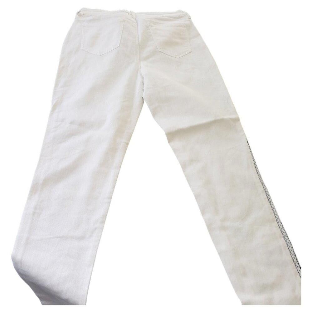 Chicos CT1497 Chico's Girlfriend Slim Leg Ankle White Jean 10T Size 32" / US 10 / IT 46 - 5 Thumbnail