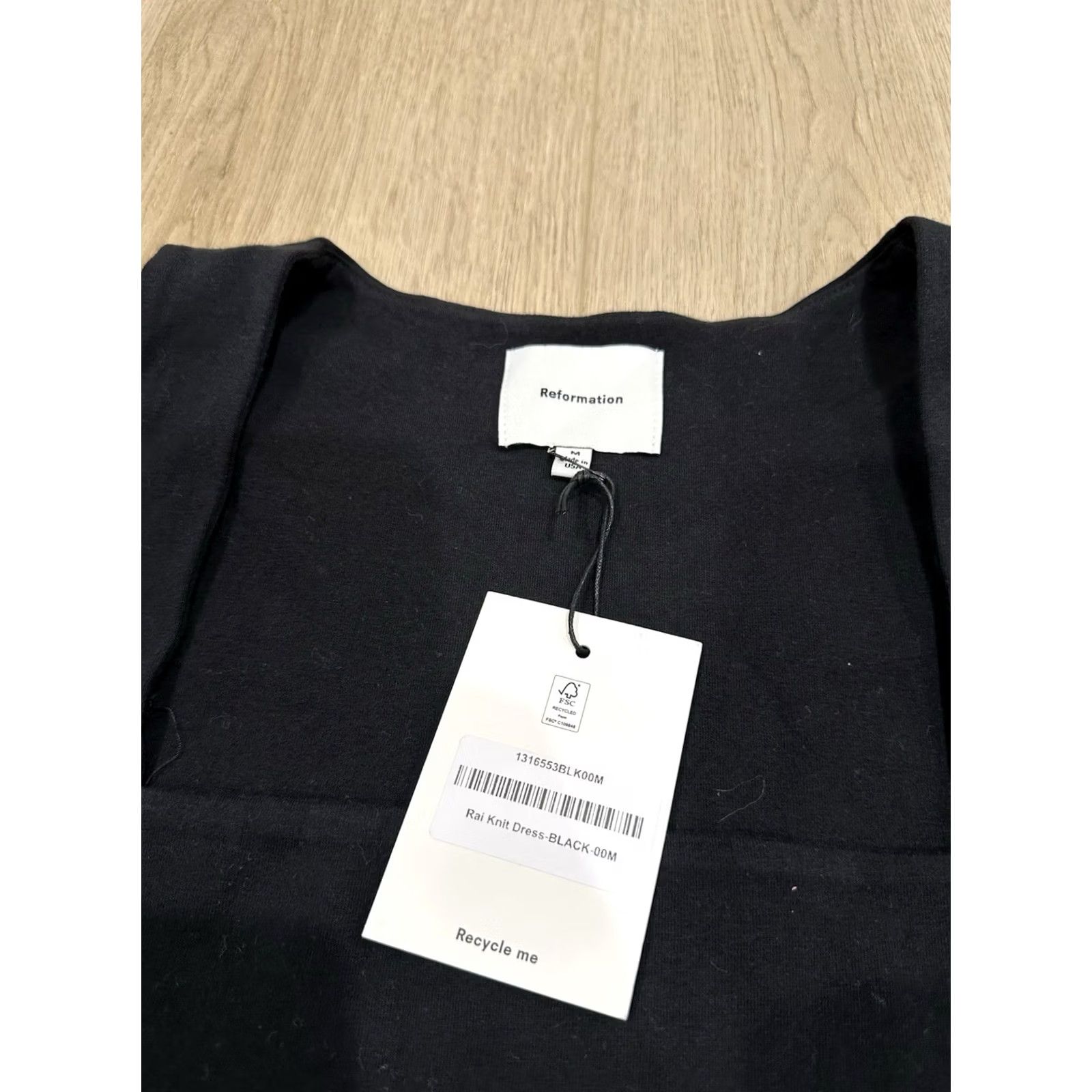Reformation NWT Reformation Rai Knit Dress Black M Women A-Line Mini Knit Short Size Medium NWT Reformation Rai Knit Dress Black M Women A-Line Mini Size M / US 6-8 / IT 42-44 - 6 Thumbnail