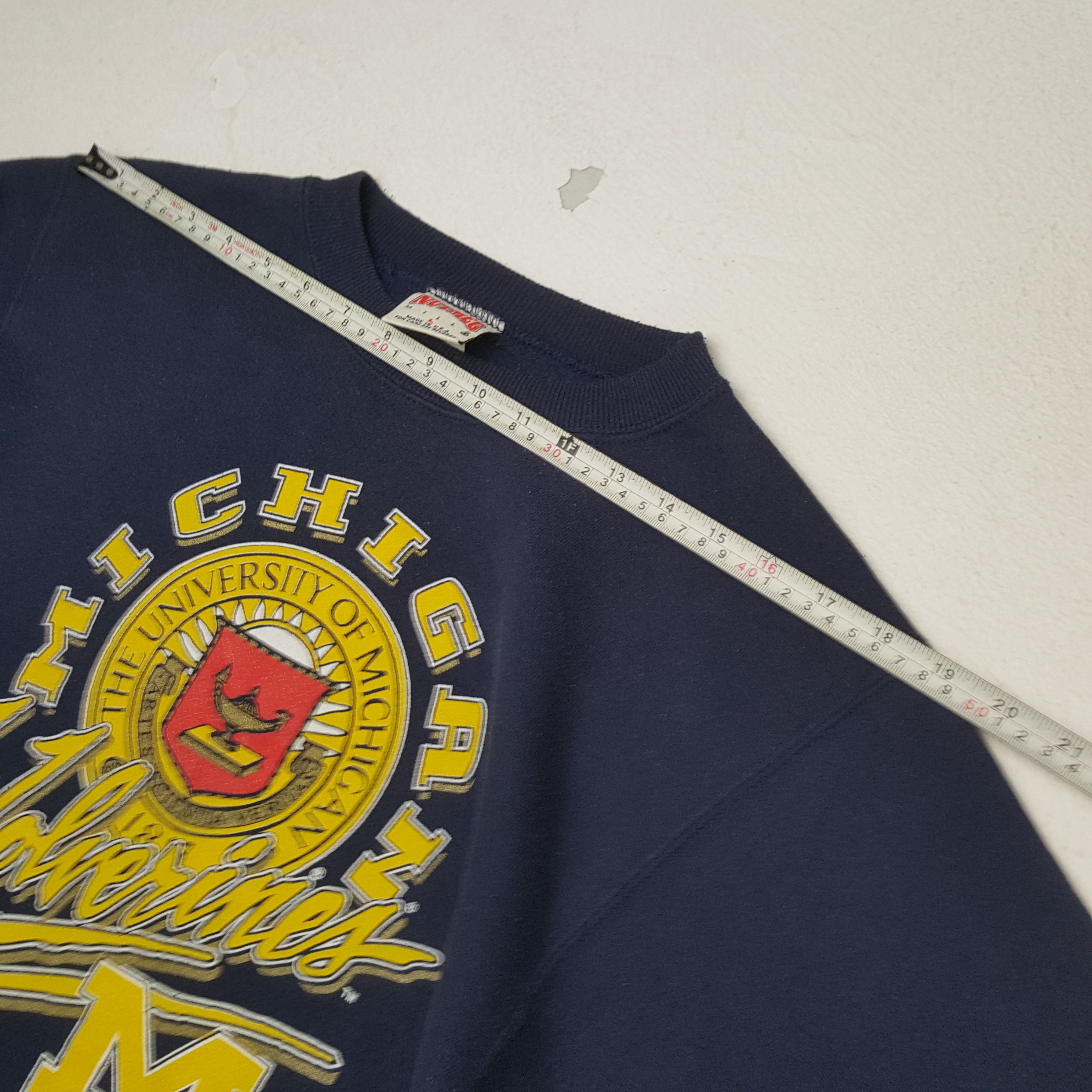Nutmeg × Vintage UNIVERSITY OF MICHIGAN Wolverines Vintage Sweatshirt Size US S / EU 44-46 / 1 - 4 Thumbnail