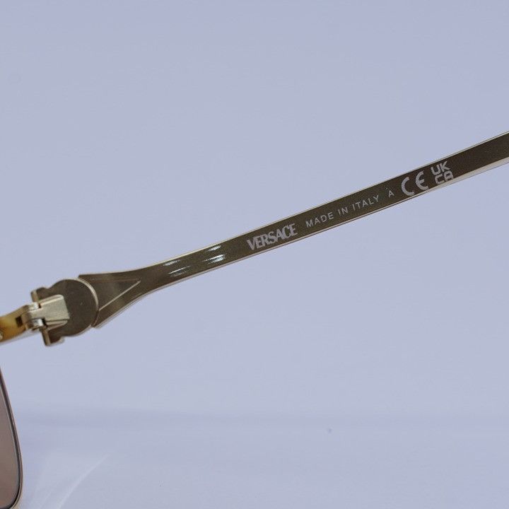 Versace Versace VE2283 1002EL Sunglasses Gold Aviator Frame, Orange Size ONE SIZE - 9 Thumbnail