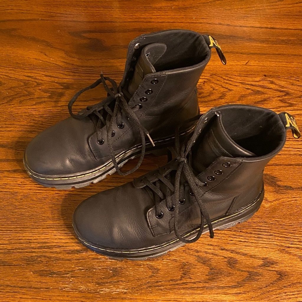 Dr. Martens Dr. Martens Black Combat Leather Boots Size US 7 / EU 40 - 2 Thumbnail