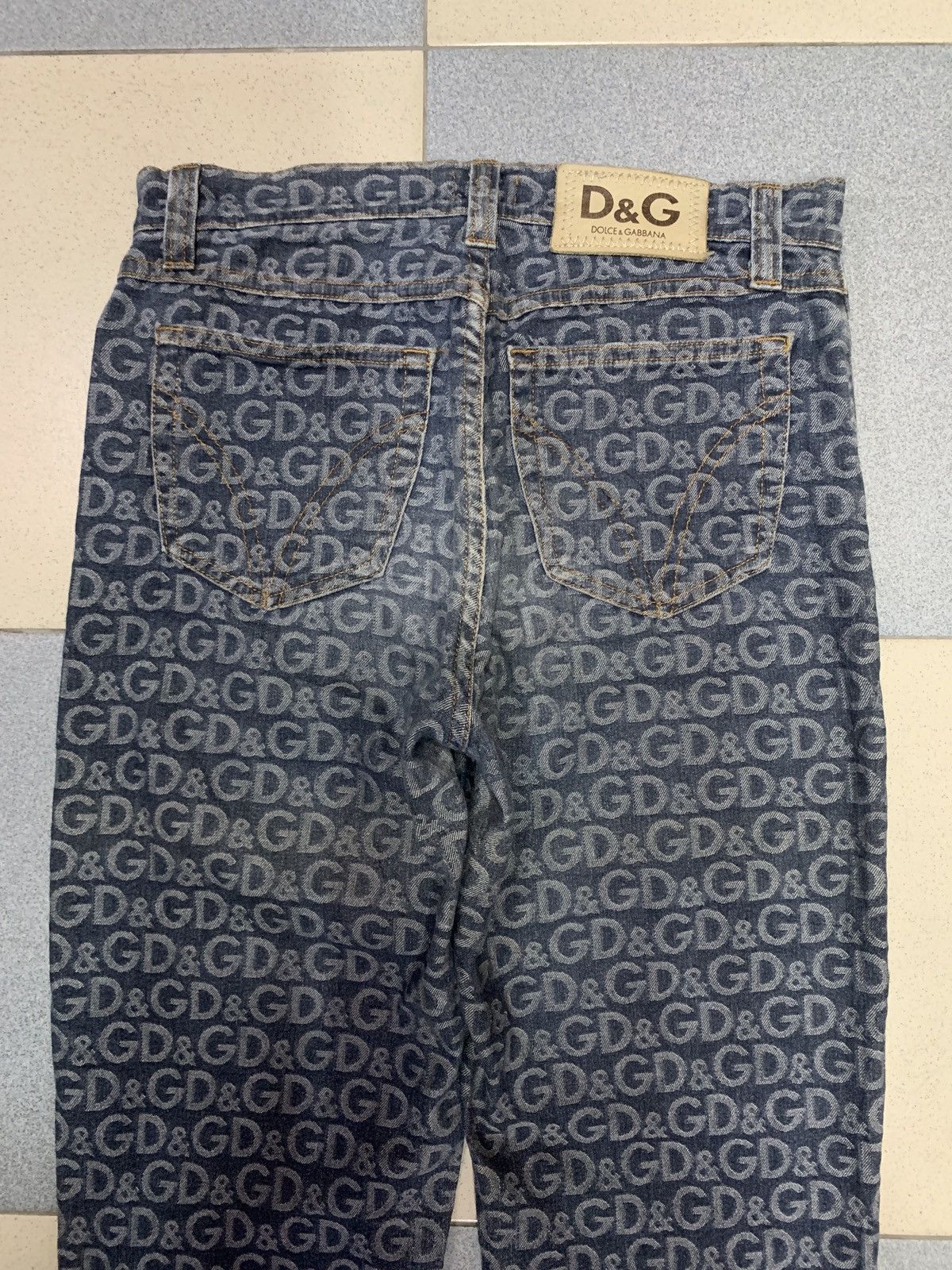 Dolce & Gabbana Vintage 2000s Dolce & Gabbana Monogram Jeans Size US 28 / EU 44 - 9 Thumbnail