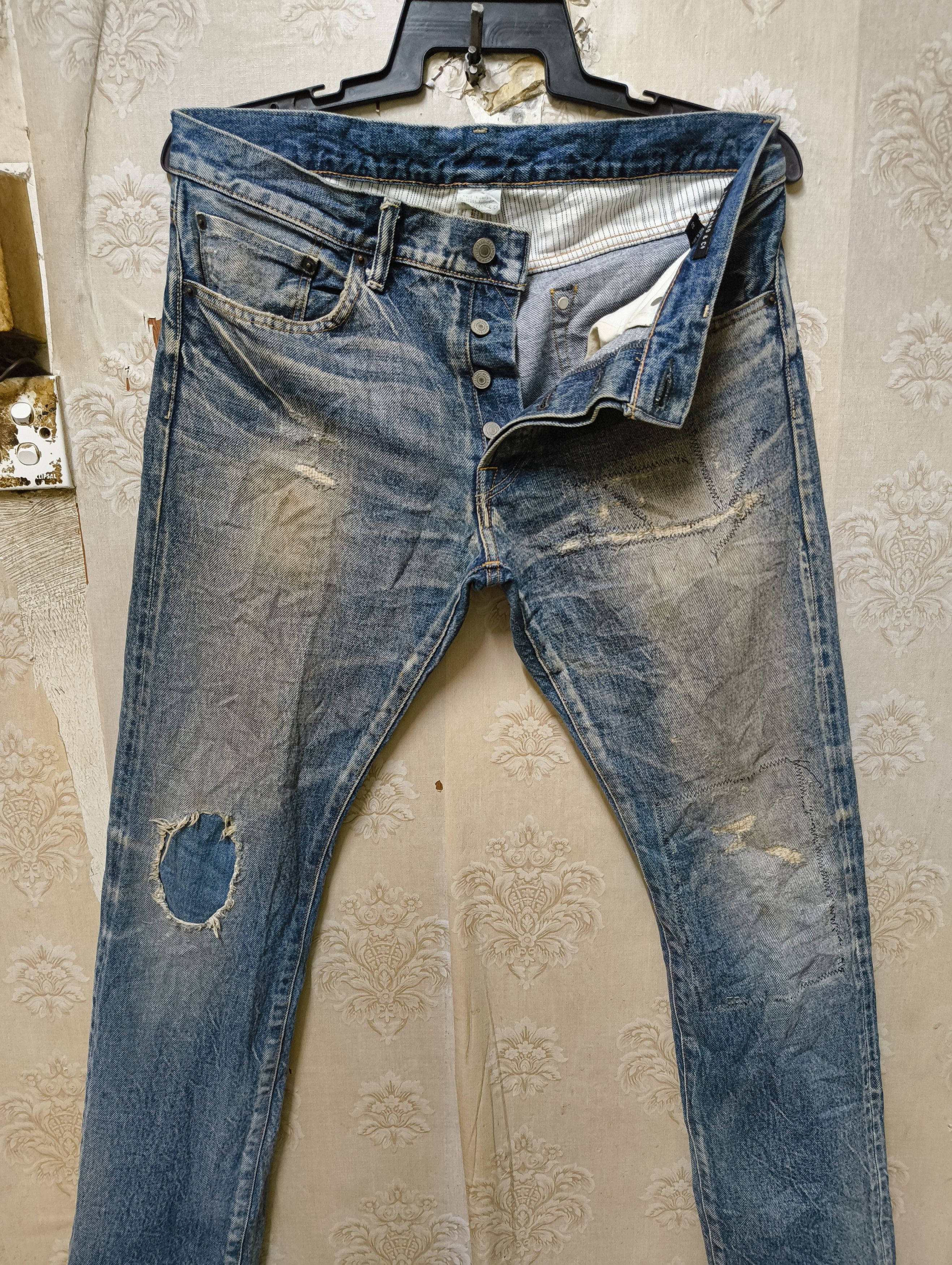 Fabric Brand & Co. FABRIC BRAND SELVEDGE DENIM DISTRESSED Size US 34 / EU 50 - 11 Thumbnail