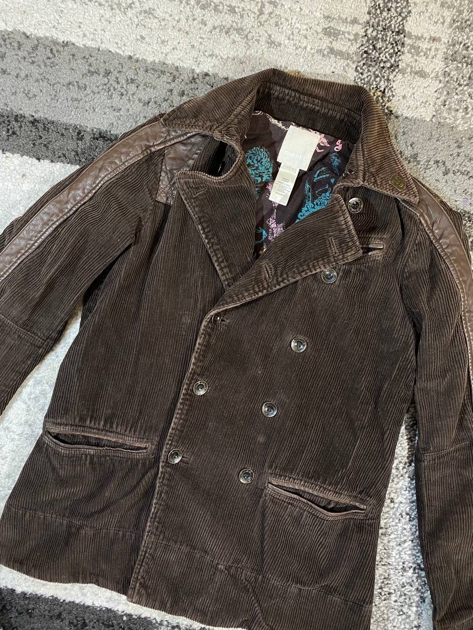 Diesel Diesel Blazer Women Leather Velvet Size L Brown Size L / US 10 / IT 46 - 4 Thumbnail