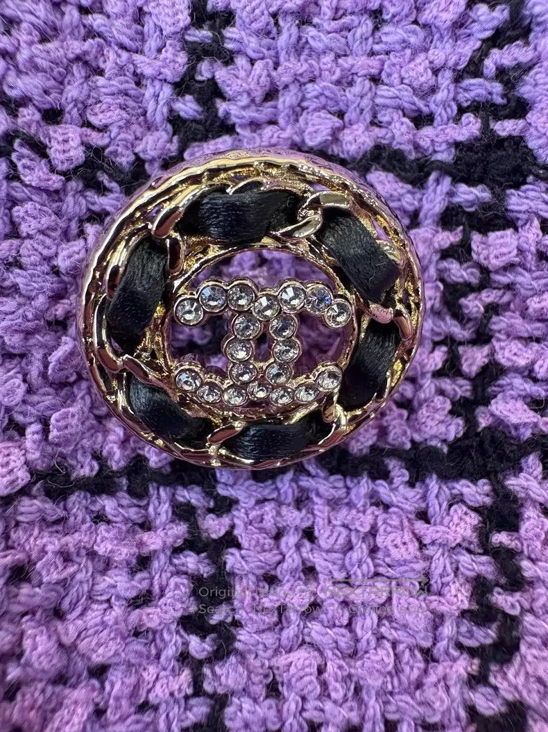 Chanel Chanel Purple plaid double C leather chain diamond buckle Size XS / US 0-2 / IT 36-38 - 3 Thumbnail