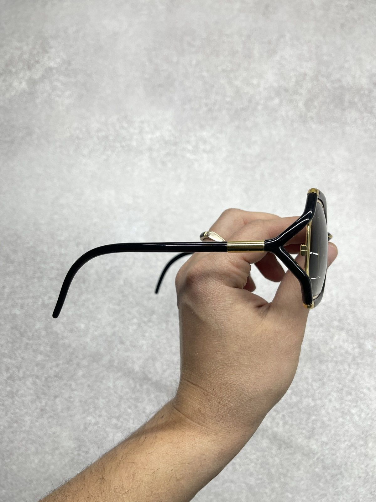TED LAPIDUS Ted Lapidus Paris 1970 Black Gold Sunglasses Tom Ford Style Size ONE SIZE - 11 Thumbnail