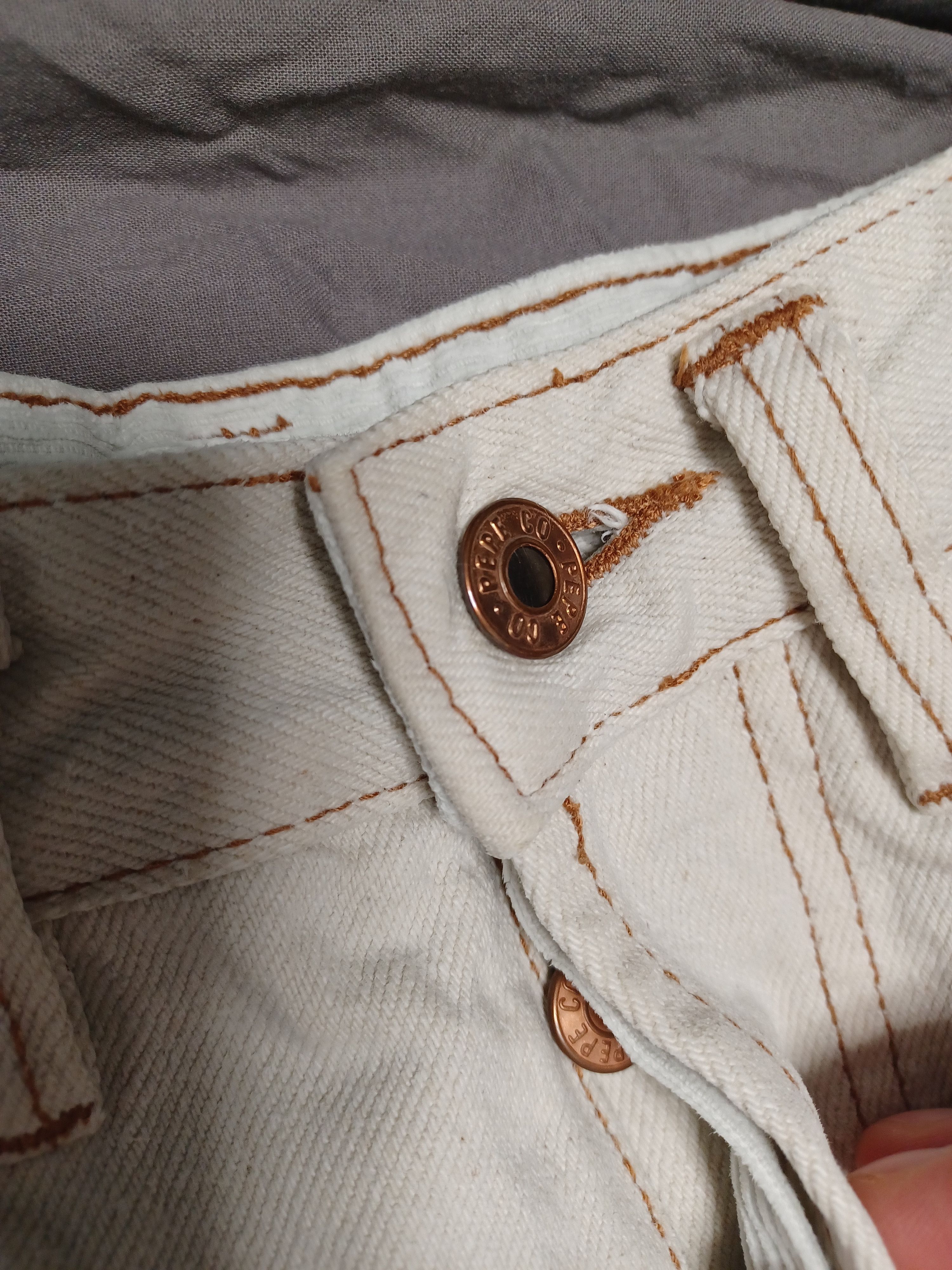 Pepe Jeans PEPE JEANS VINTAGE 90S MADE IN HONG KONG WHITE DENIM Size US 29 - 3 Thumbnail