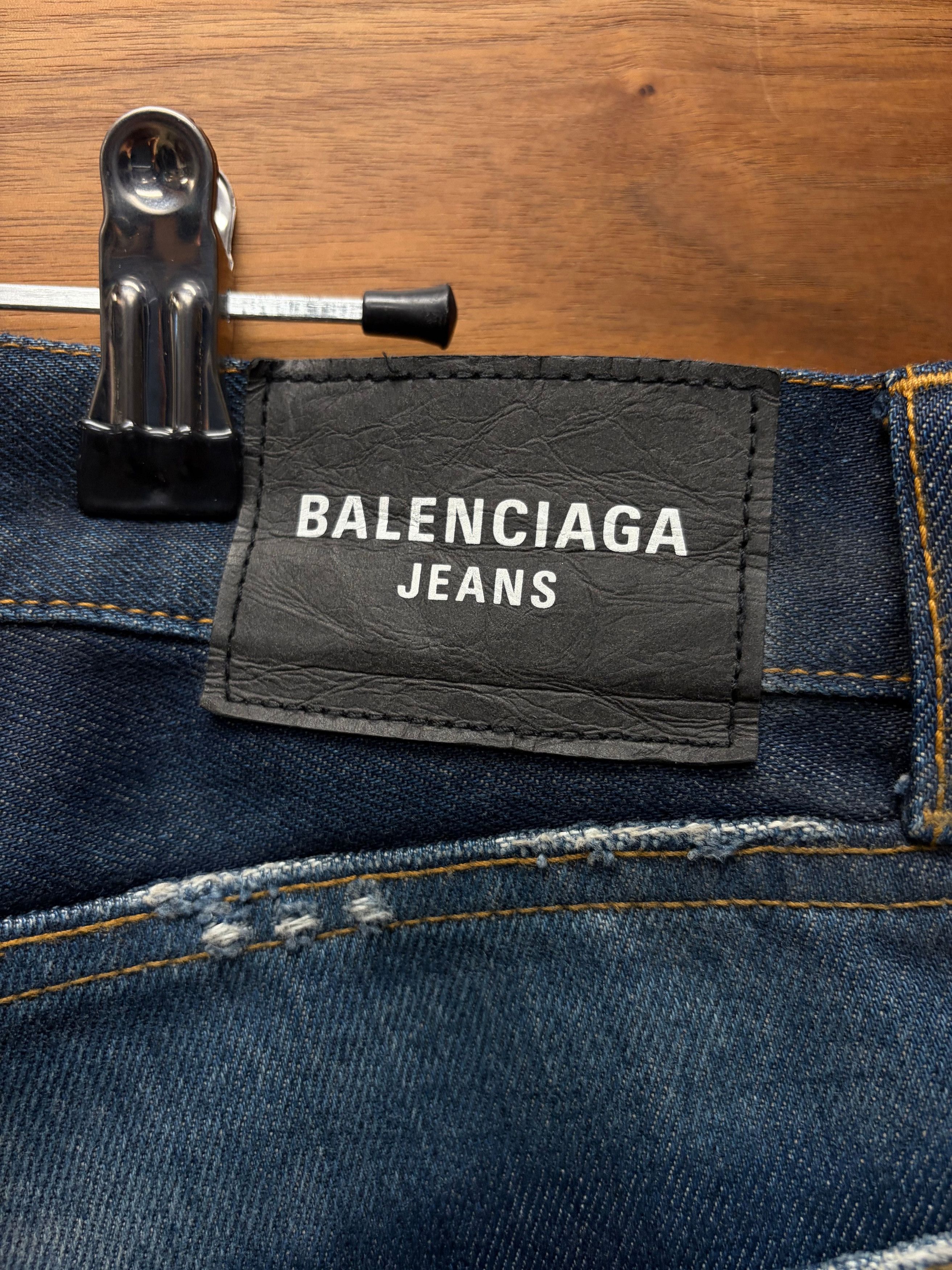 Balenciaga 2022 Balenciaga Raw Blue Bootcut Denim Size US 32 / EU 48 - 5 Thumbnail