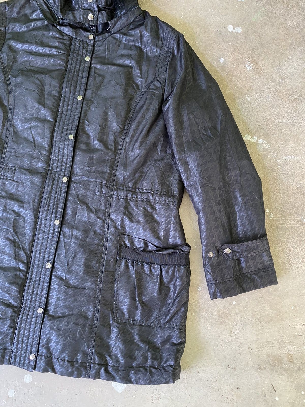 Hiroko Koshino Homme Hiroko Bis Fur Hood Houndstooth Parka Jacket Size US M / EU 48-50 / 2 - 3 Thumbnail