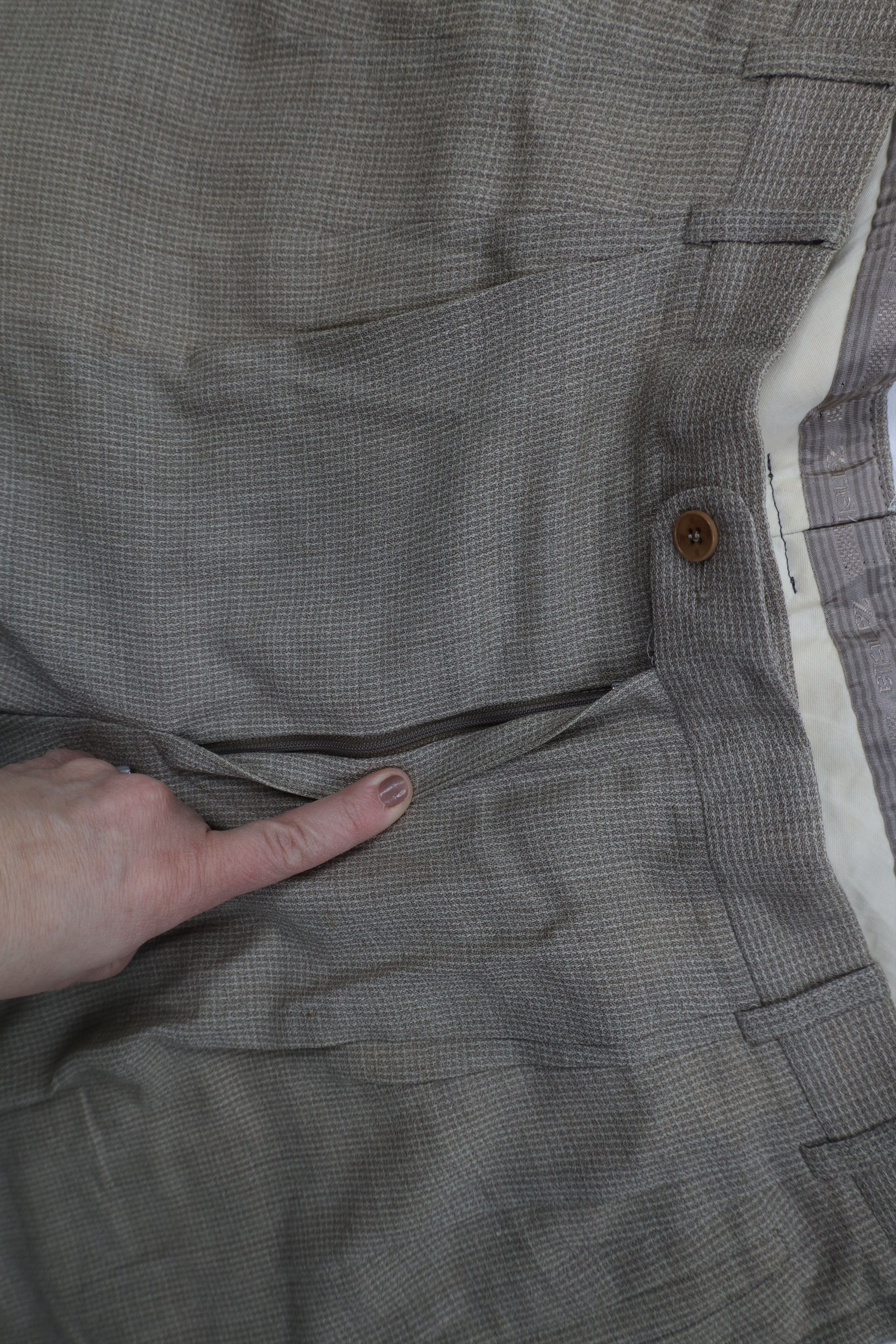 Vintage Vintage 90s Streetwear Wool Knit Wide Leg Chino Pants Size US 36 / EU 52 - 8 Thumbnail