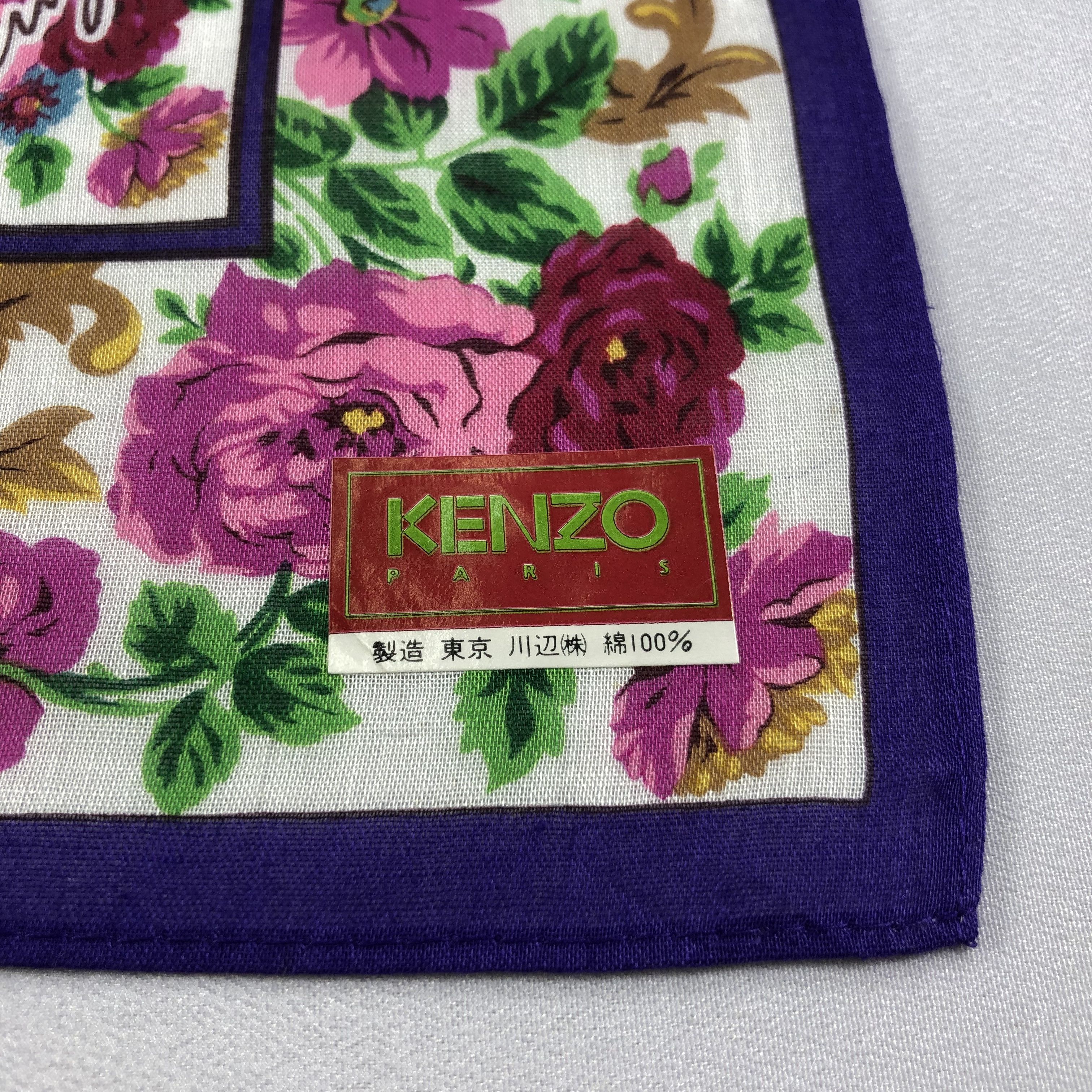Kenzo Kenzo Floral Handkerchief Neckerchief Bandana H1920 Size ONE SIZE - 5 Thumbnail