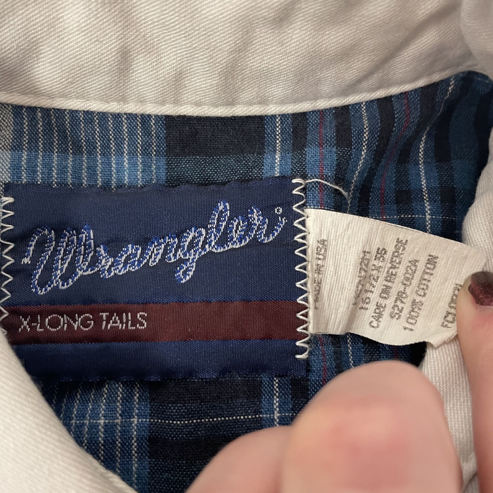 Wrangler NOS New Vtg Wrangler Blue Check Color Block RODEO Shirt Size US L / EU 52-54 / 3 - 4 Thumbnail