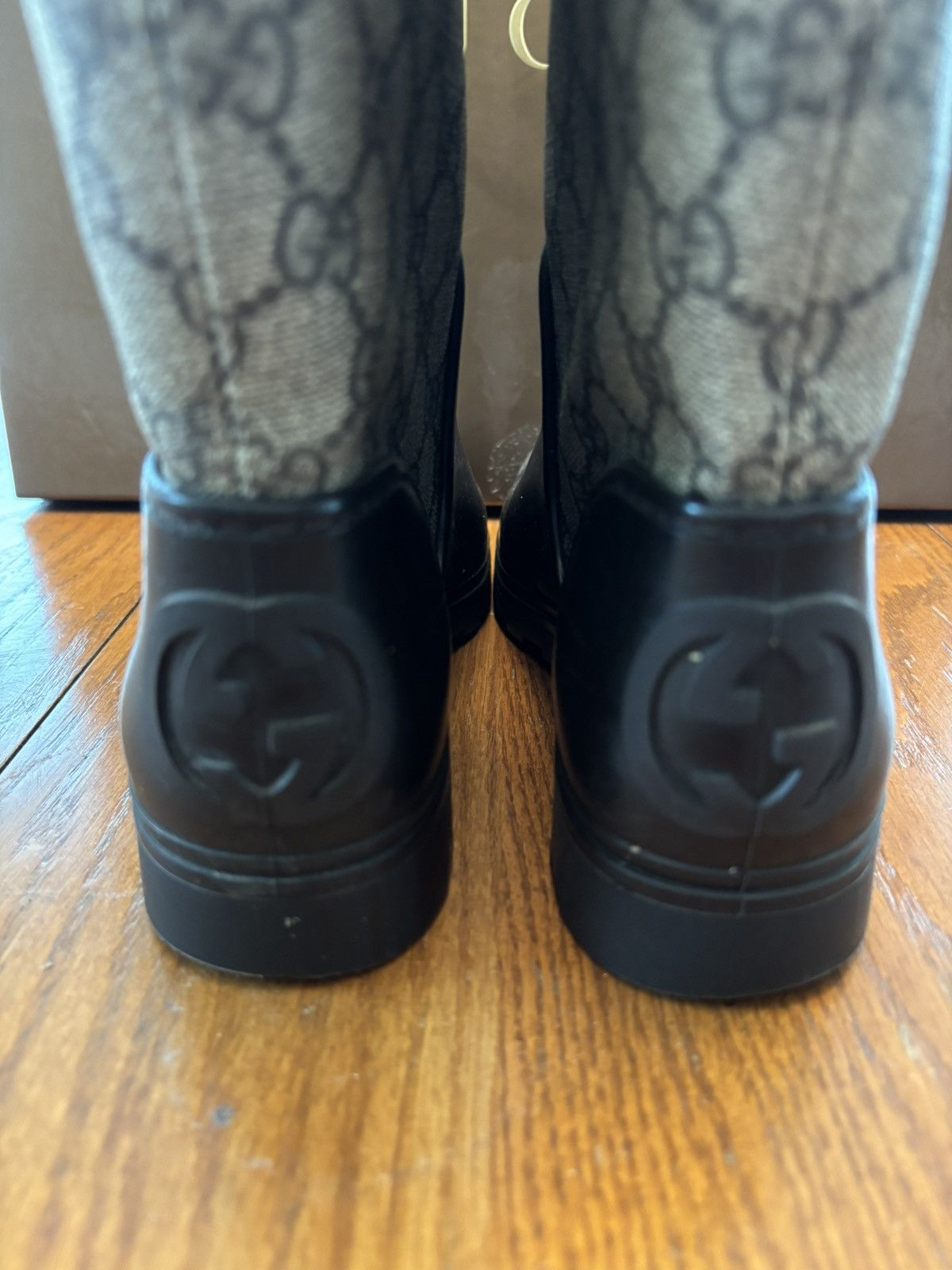 Gucci Gucci GG Plus Coated Canvas/Rubber Rain Boots Size US 6 / IT 36 - 4 Thumbnail